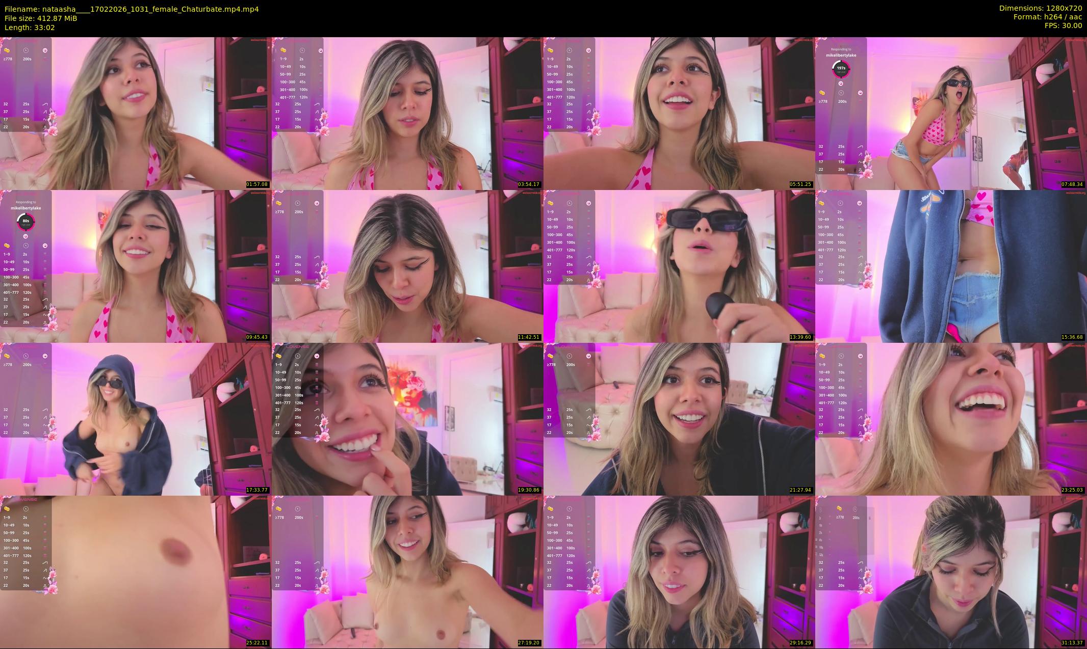 nataasha___ — 34 minute Chaturbate female cam show recording, 720p, Feb 17, 2026