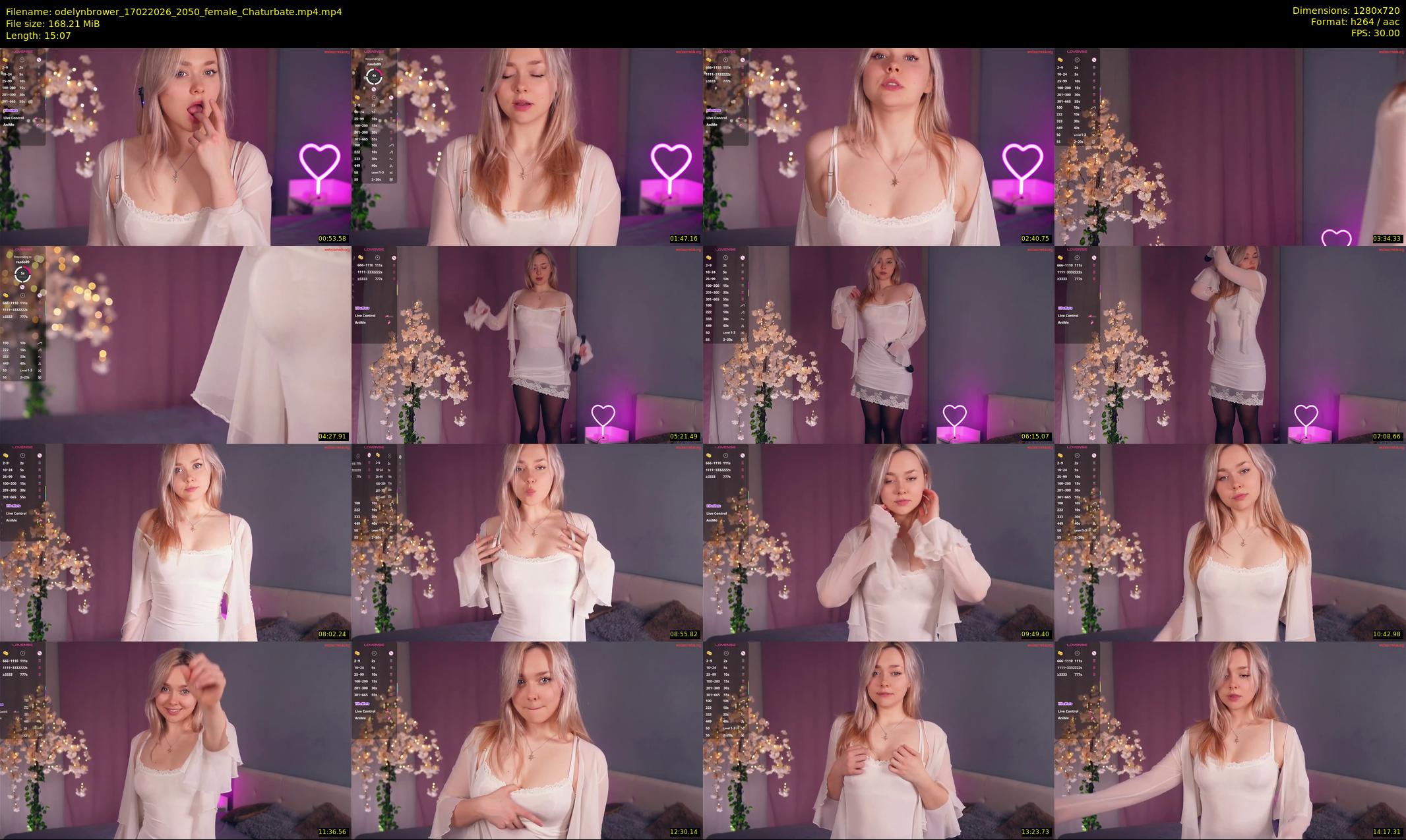 odelynbrower — 16 minute Chaturbate female cam show recording, 720p, Feb 17, 2026