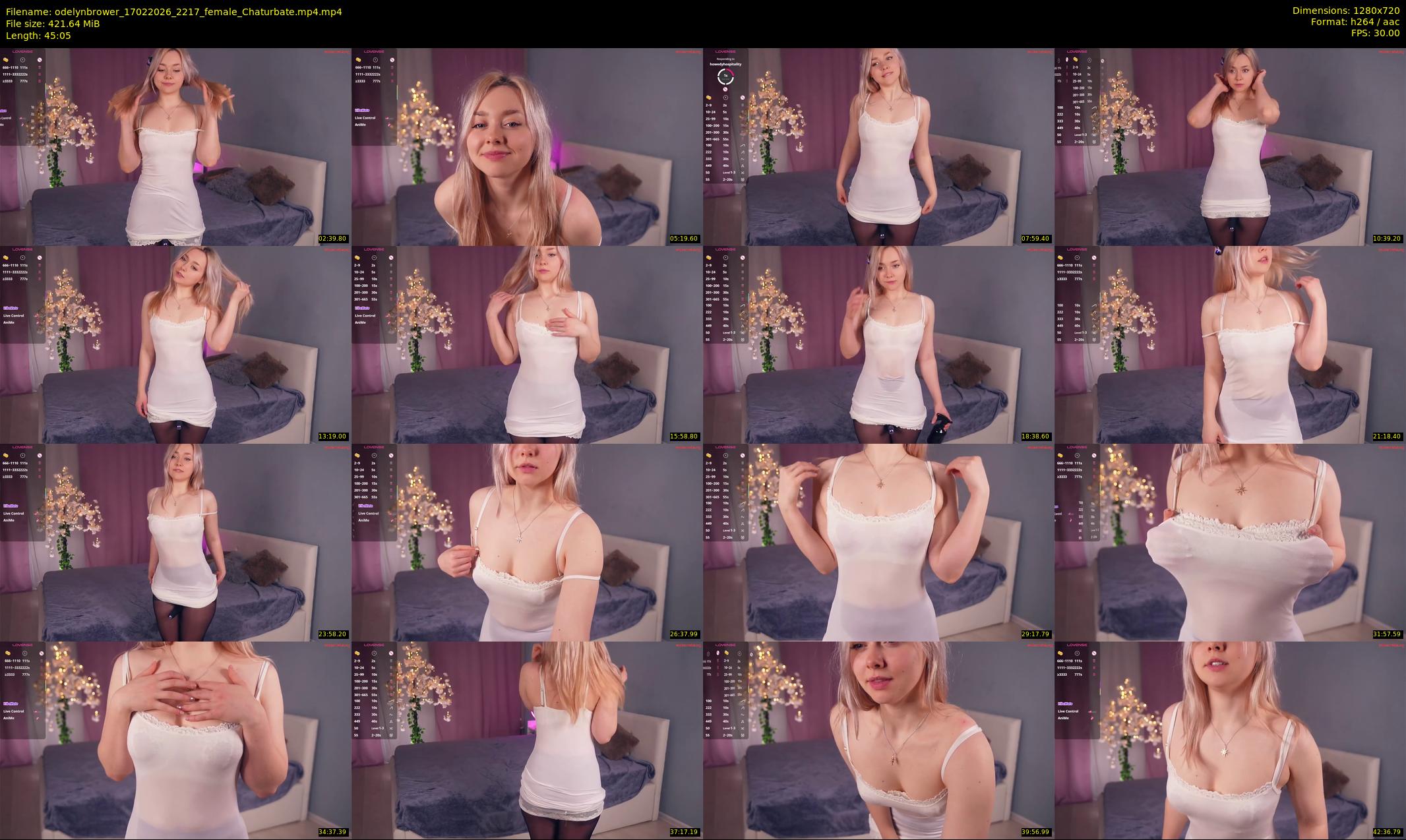 odelynbrower — 46 minute Chaturbate female cam show recording, 720p, Feb 17, 2026