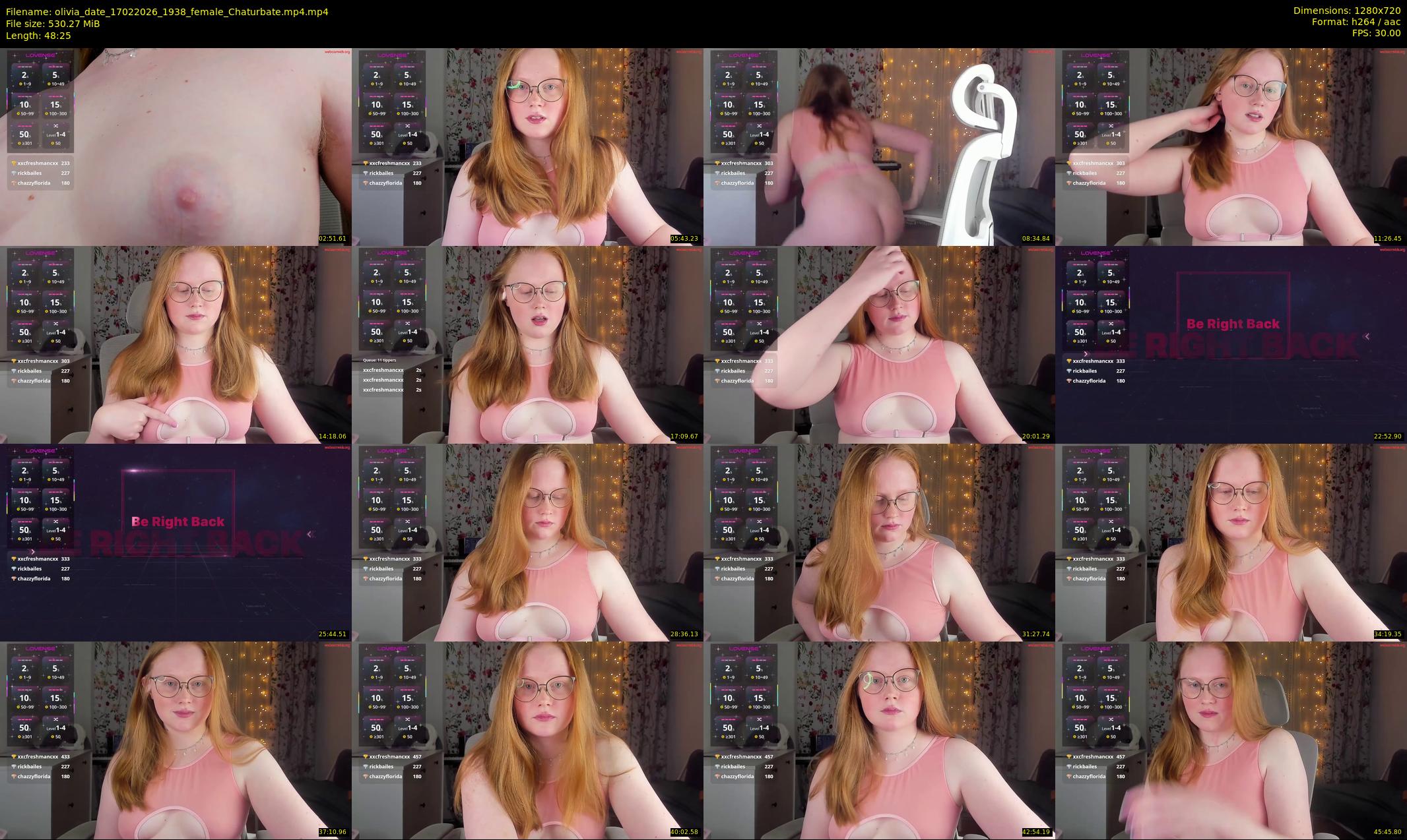 olivia_date — 49 minute Chaturbate female cam show recording, 720p, Feb 17, 2026