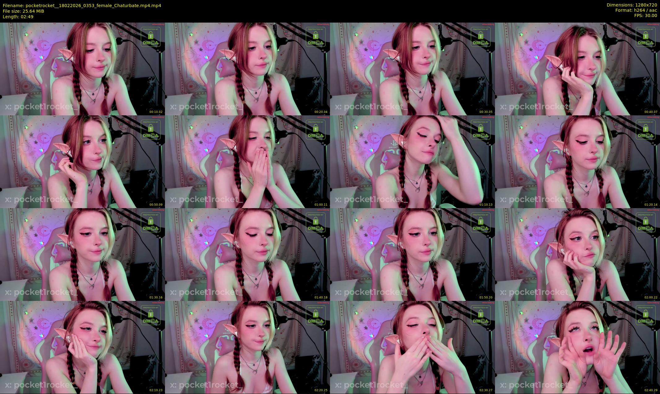pocketrocket_ — 3 minute Chaturbate female cam show recording, 720p, Feb 18, 2026