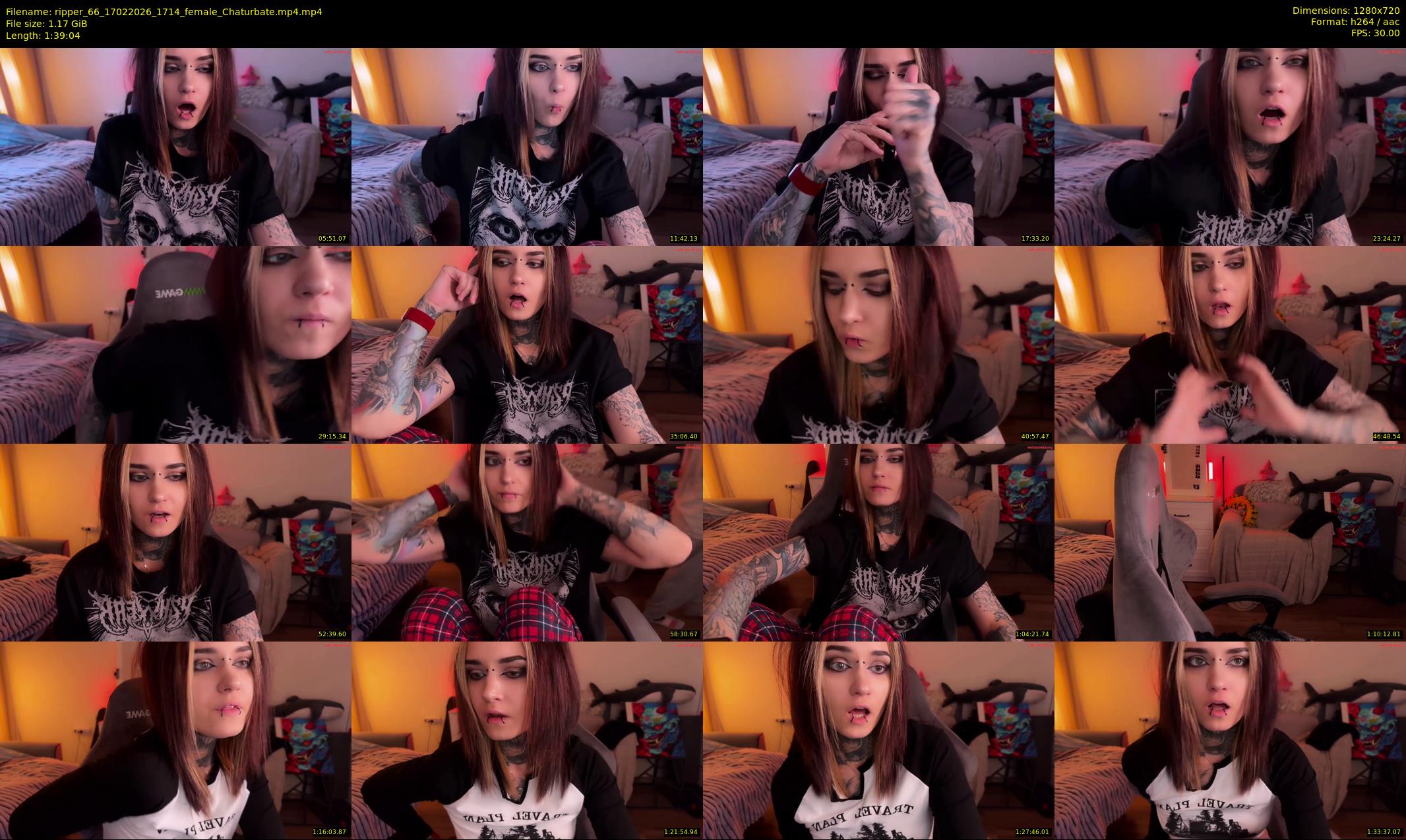 ripper_66 — 100 minute Chaturbate female cam show recording, 720p, Feb 17, 2026