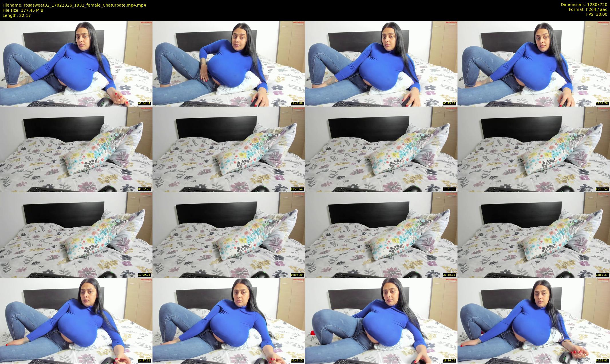 rosasweet02 — 33 minute Chaturbate female cam show recording, 720p, Feb 17, 2026