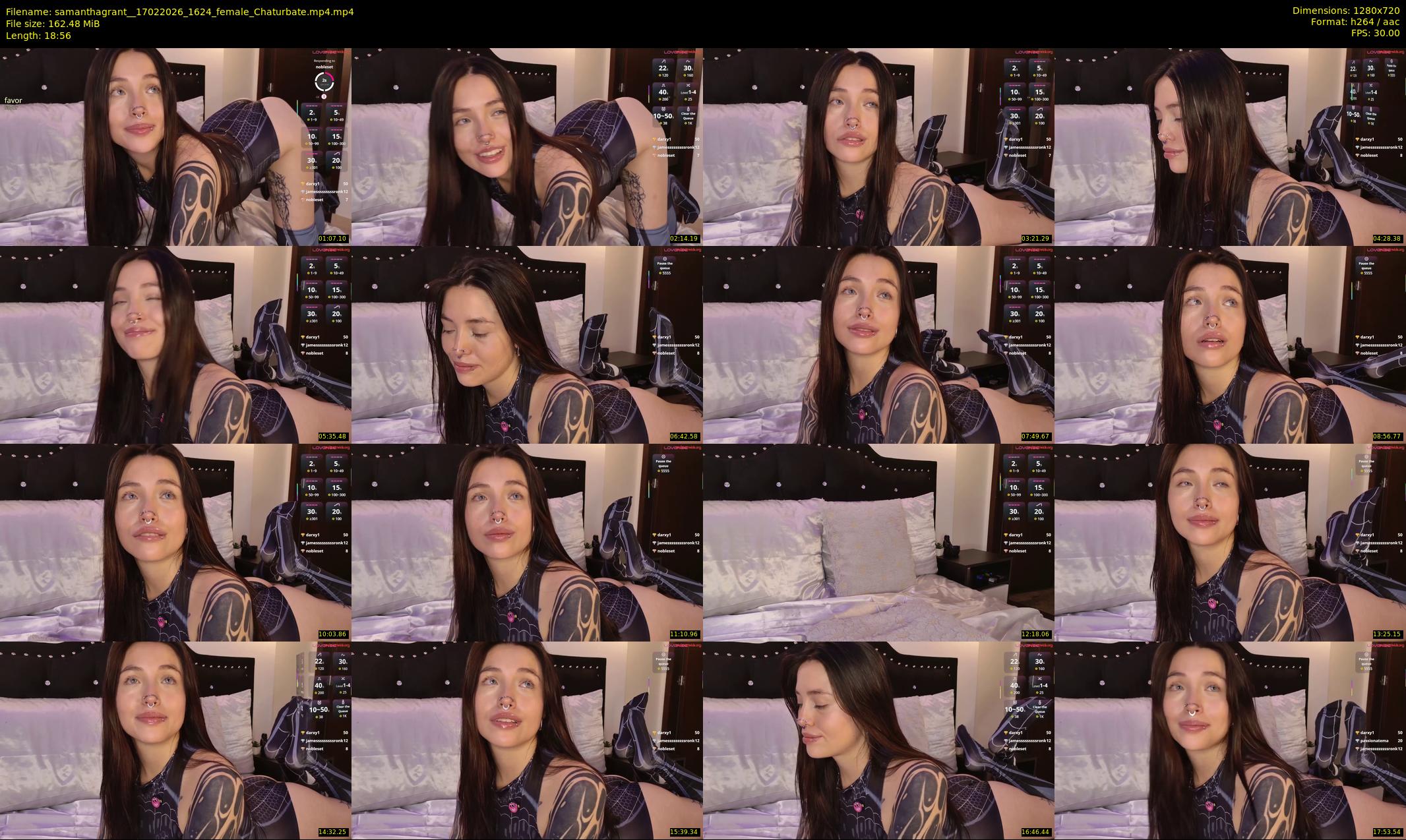 samanthagrant_ — 19 minute Chaturbate female cam show recording, 720p, Feb 17, 2026