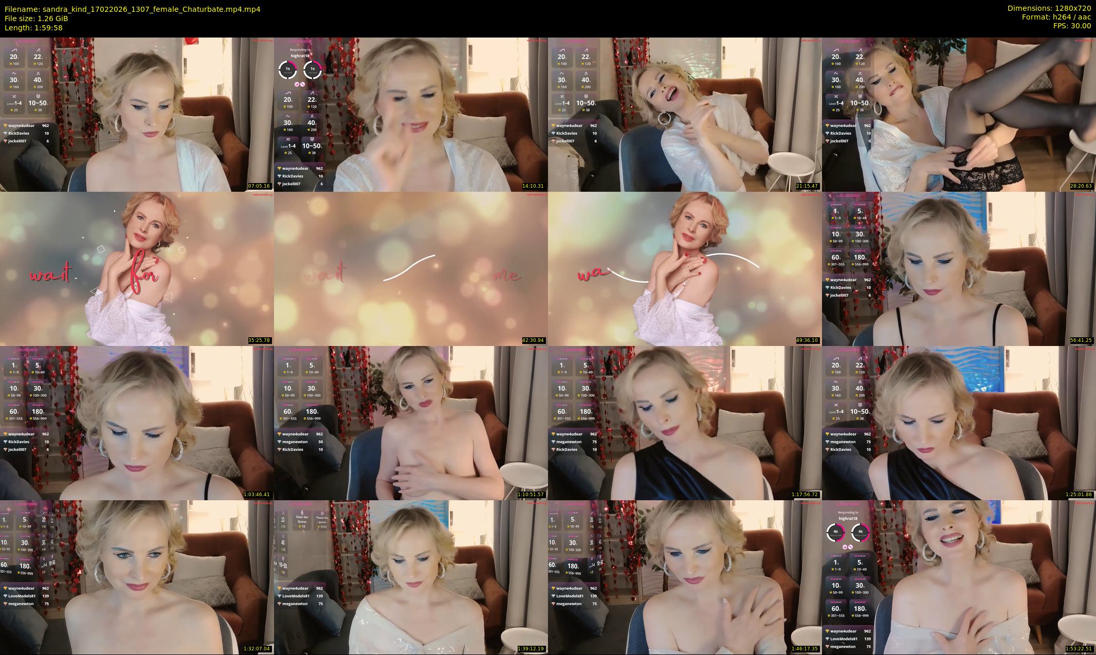 sandra_kind — 120 minute Chaturbate female cam show recording, 720p, Feb 17, 2026