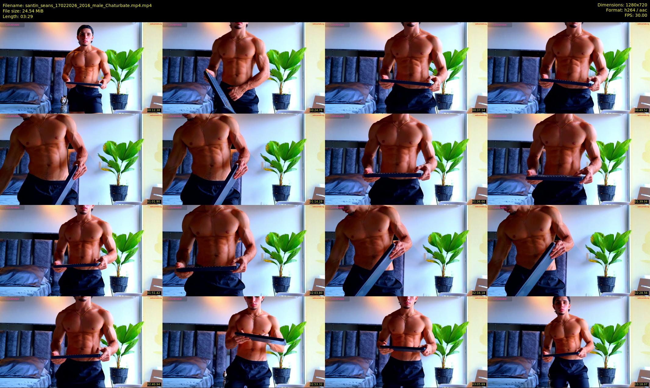 santin_seans — 4 minute Chaturbate male cam show recording, 720p, Feb 17, 2026