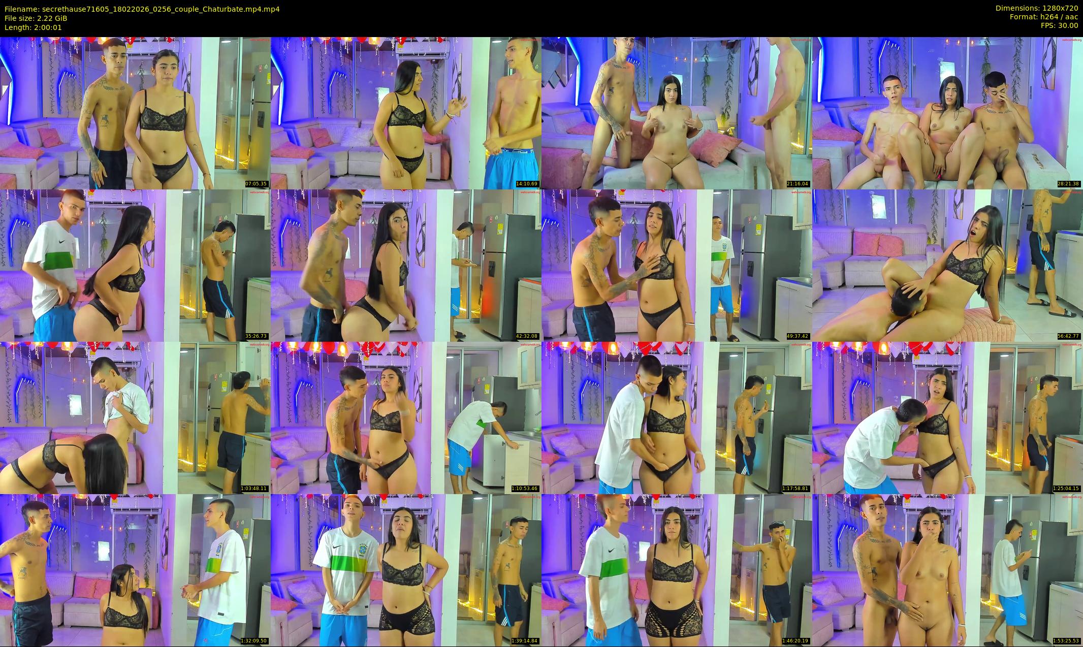secrethause71605 — 121 minute Chaturbate couple cam show recording, 720p, Feb 18, 2026