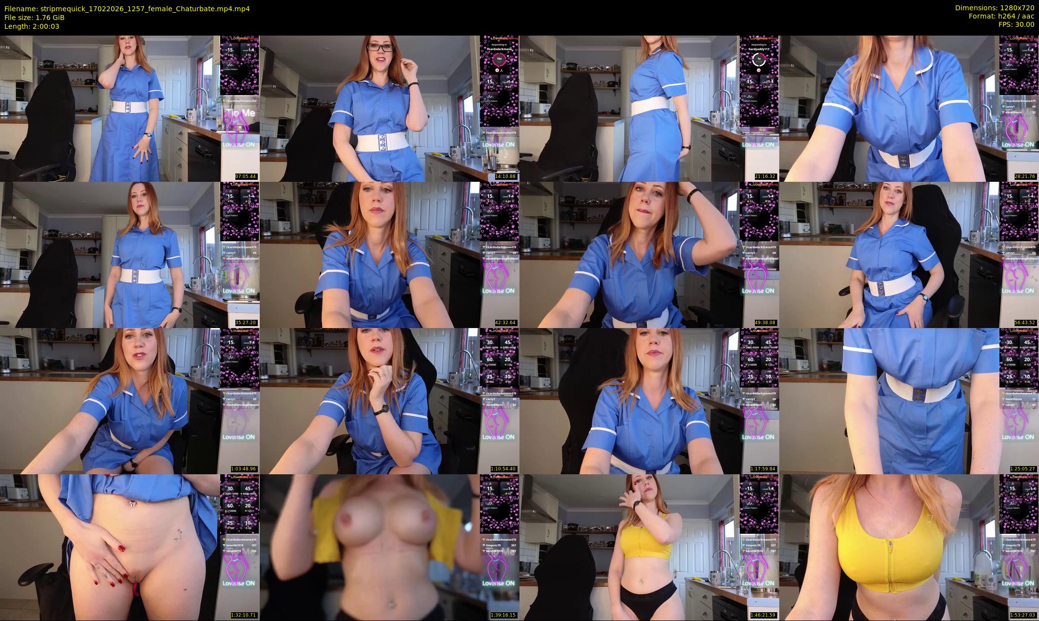 stripmequick — 121 minute Chaturbate female cam show recording, 720p, Feb 17, 2026
