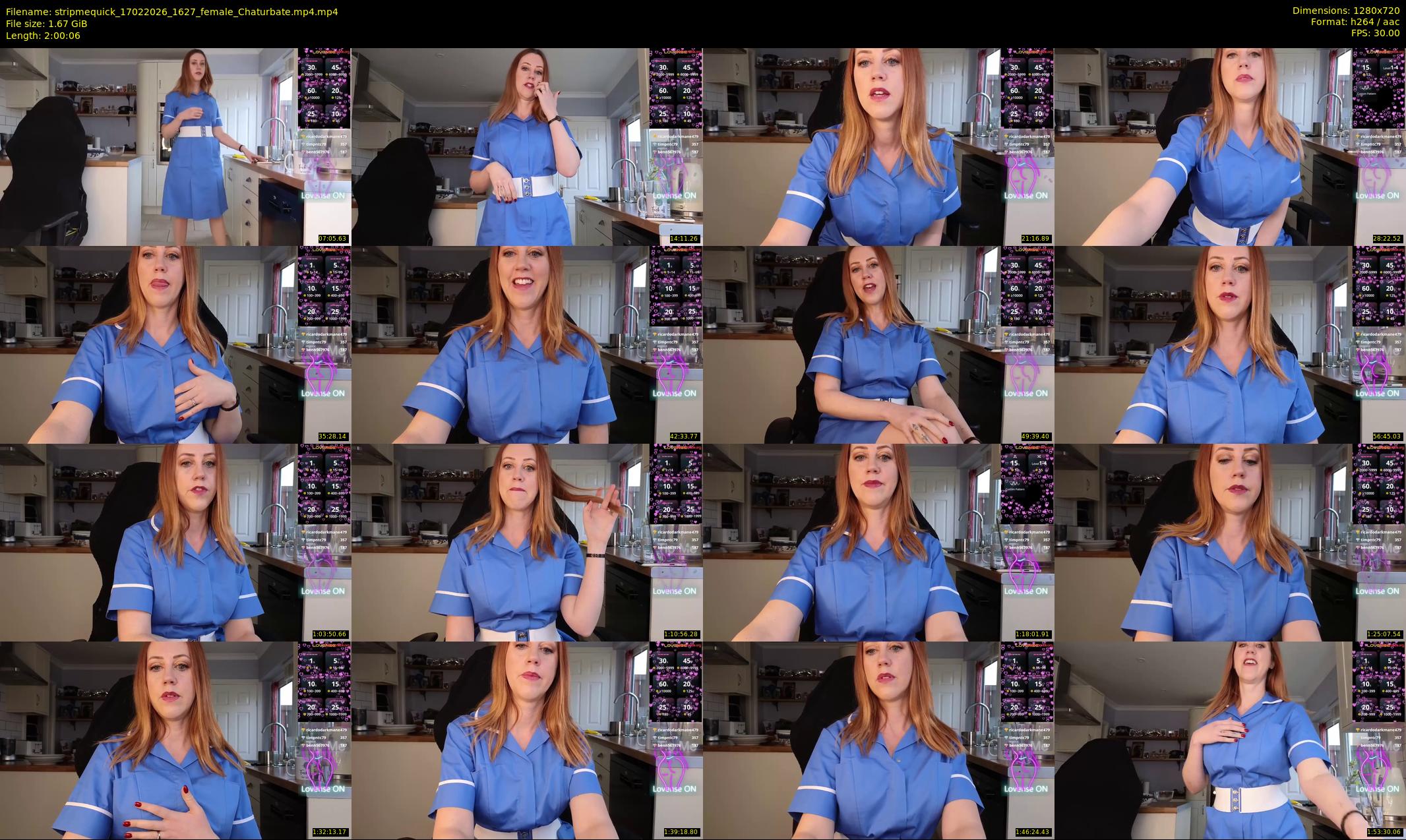 stripmequick — 121 minute Chaturbate female cam show recording, 720p, Feb 17, 2026