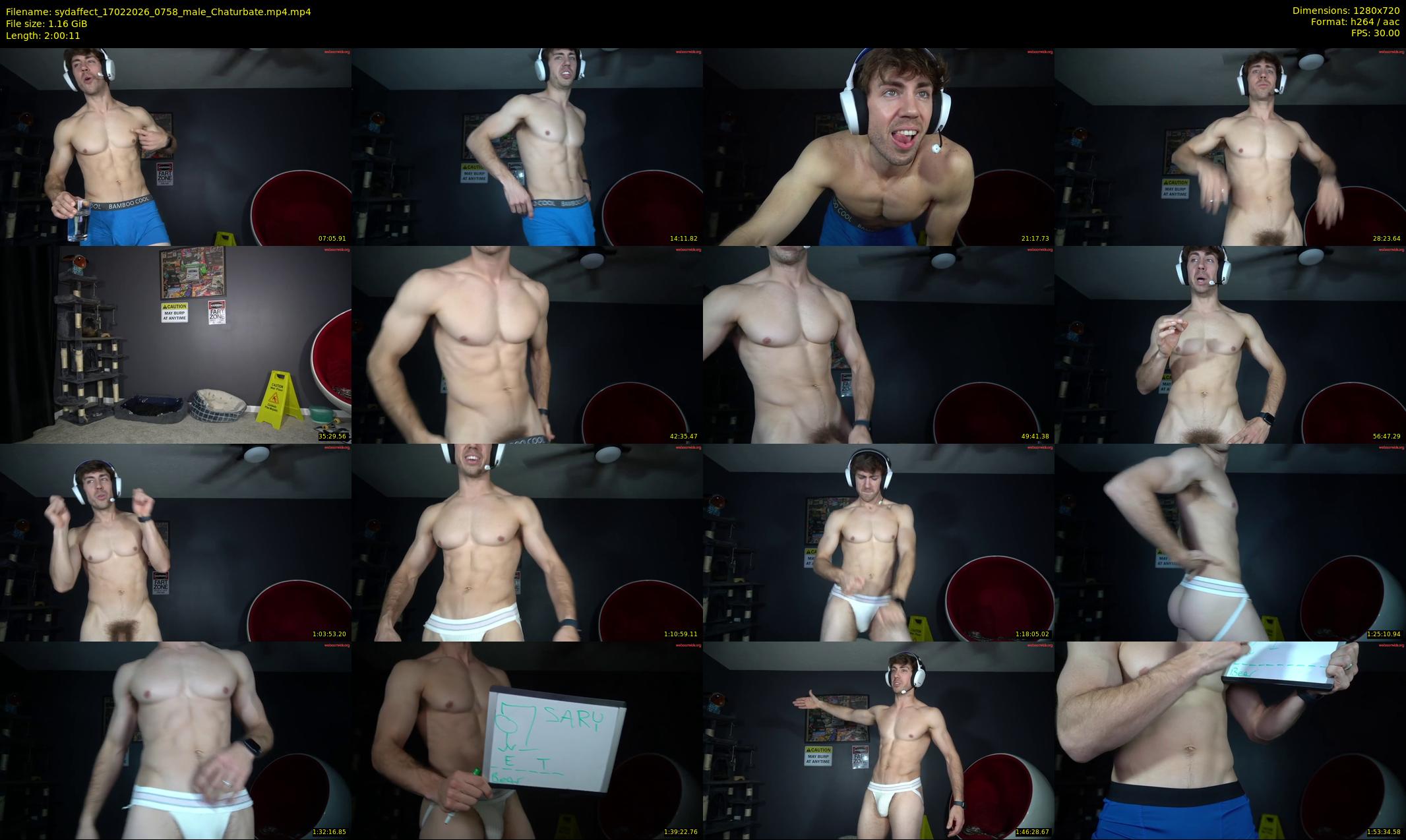 sydaffect — 121 minute Chaturbate male cam show recording, 720p, Feb 17, 2026