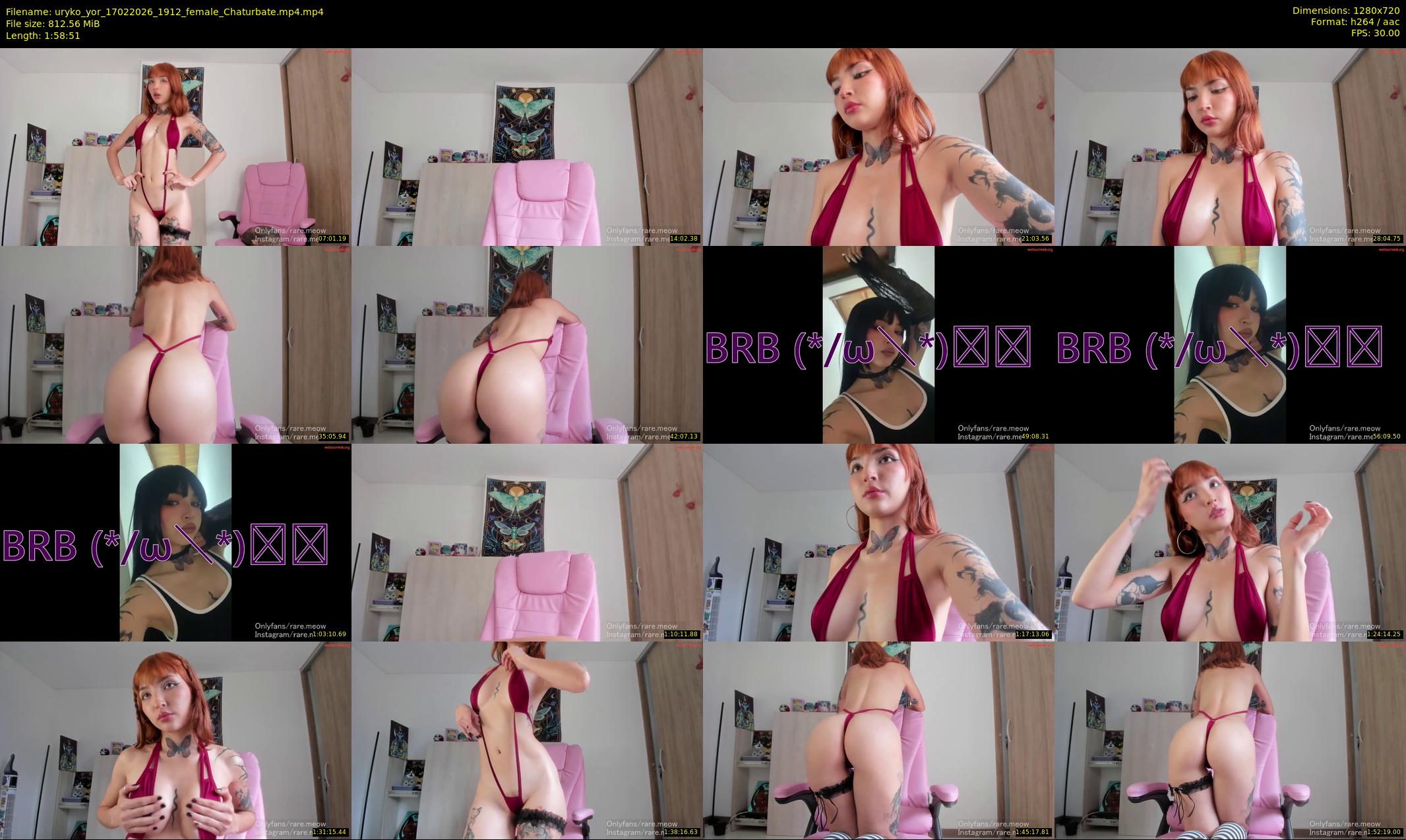 uryko_yor — 119 minute Chaturbate female cam show recording, 720p, Feb 17, 2026