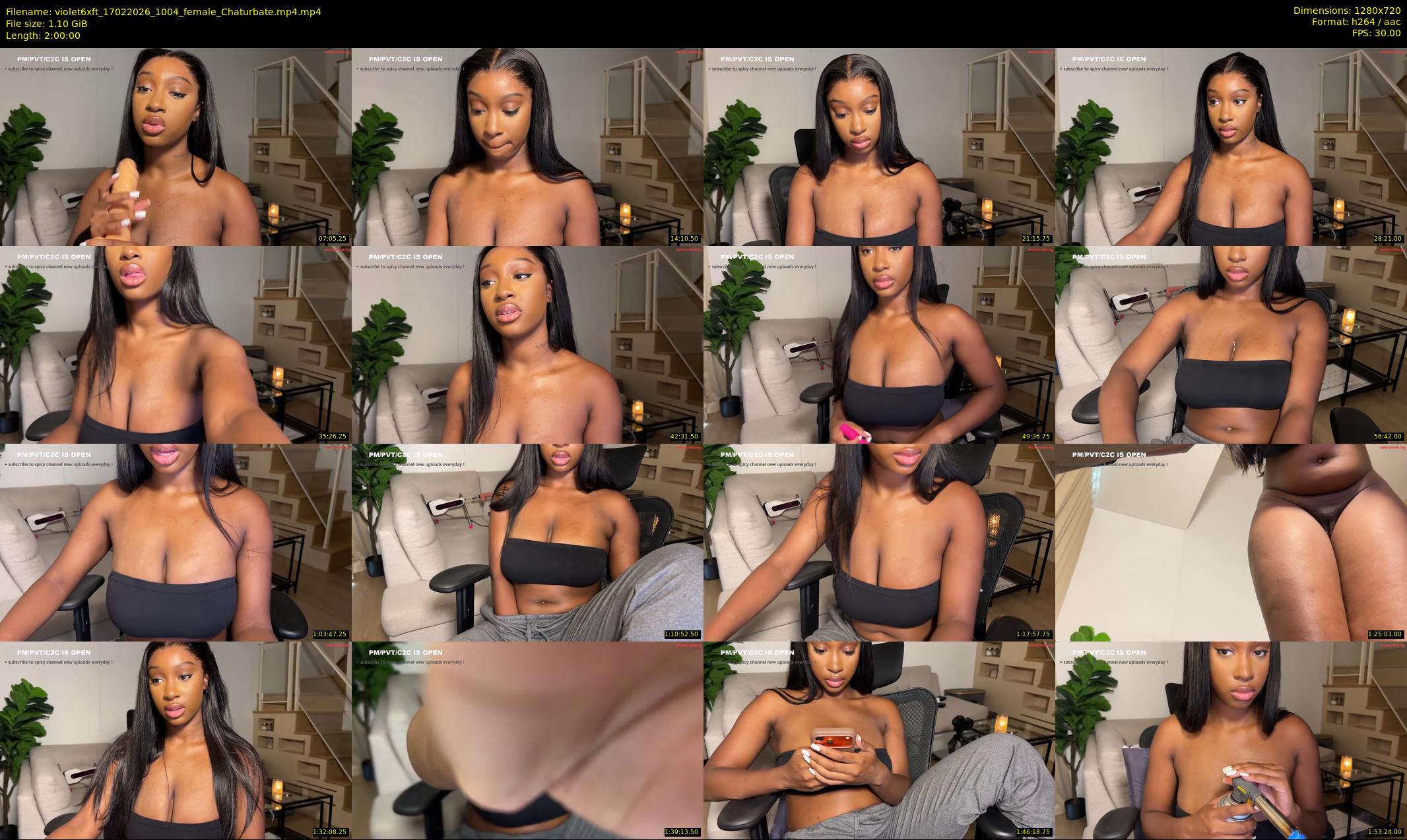 violet6xft — 120 minute Chaturbate female cam show recording, 720p, Feb 17, 2026