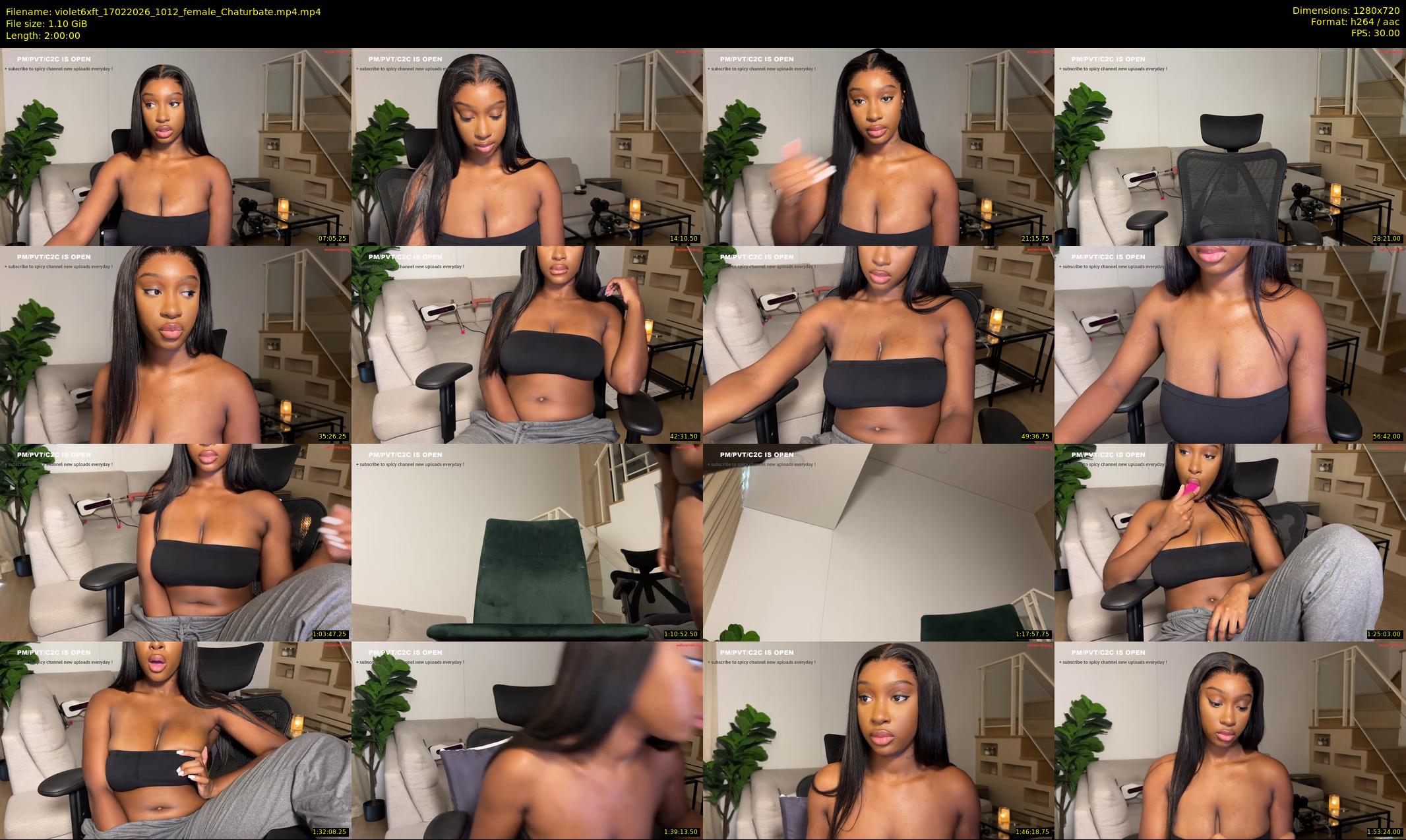 violet6xft — 120 minute Chaturbate female cam show recording, 720p, Feb 17, 2026