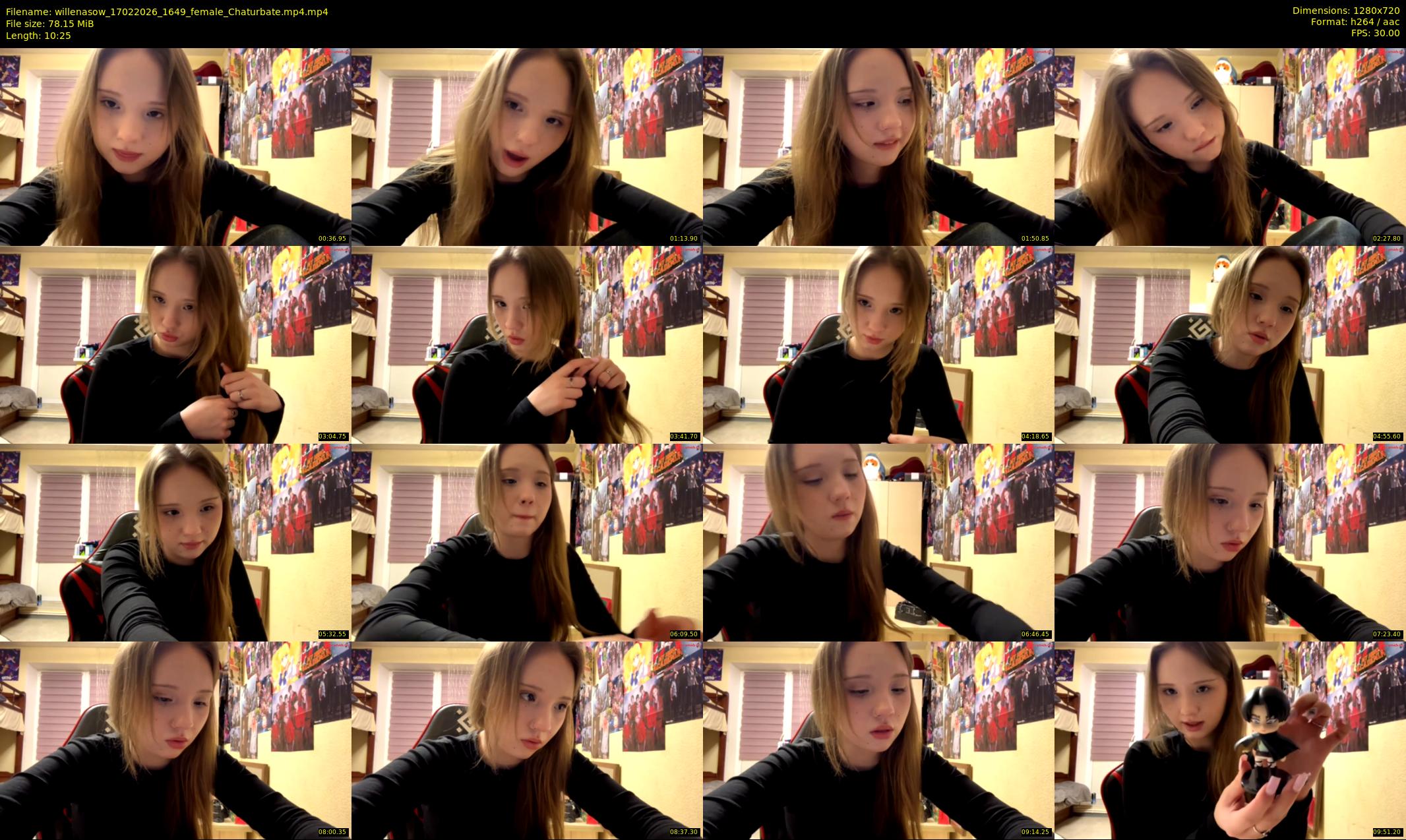 willenasow — 11 minute Chaturbate female cam show recording, 720p, Feb 17, 2026