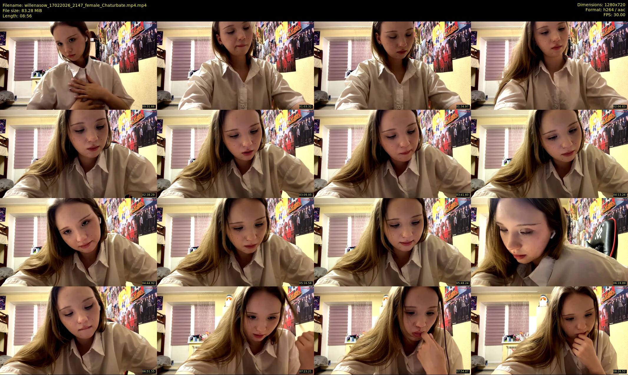 willenasow — 9 minute Chaturbate female cam show recording, 720p, Feb 17, 2026