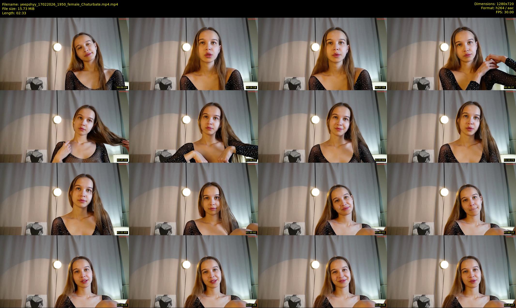 yeepshyy — 3 minute Chaturbate female cam show recording, 720p, Feb 17, 2026