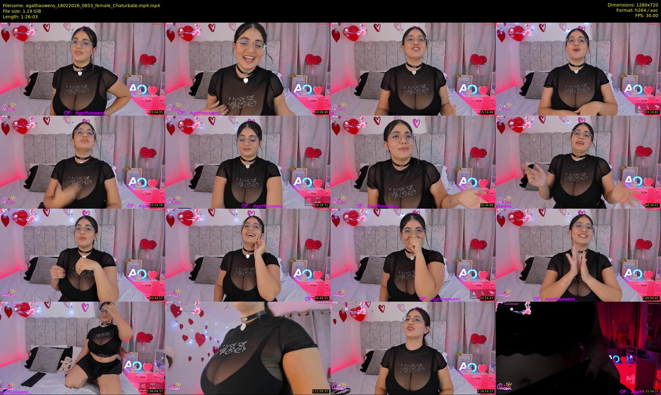 agathaowens — 87 minute Chaturbate female cam show recording, 720p, Feb 18, 2026