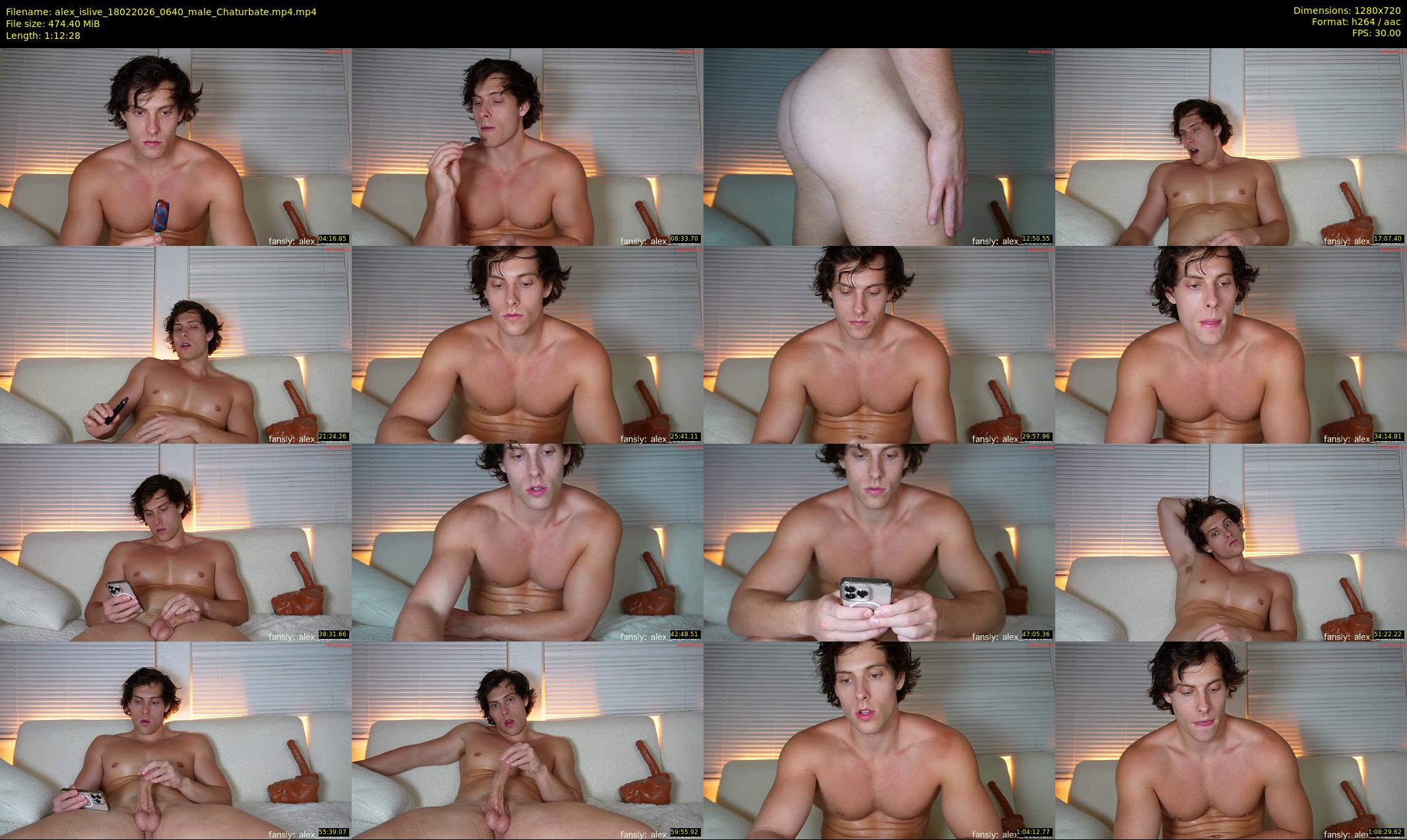 alex_islive — 73 minute Chaturbate male cam show recording, 720p, Feb 18, 2026