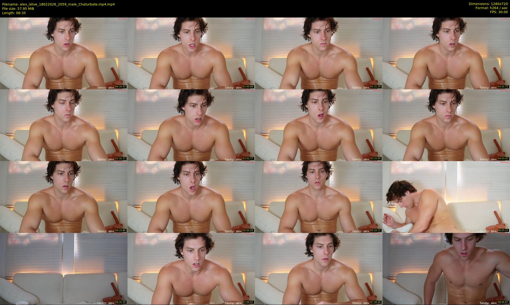 alex_islive — 9 minute Chaturbate male cam show recording, 720p, Feb 18, 2026