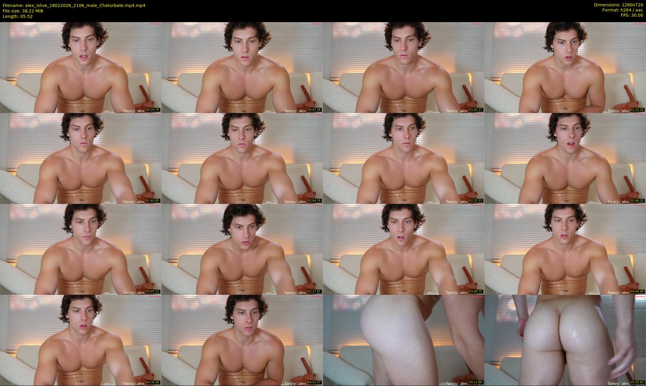 alex_islive — 6 minute Chaturbate male cam show recording, 720p, Feb 18, 2026