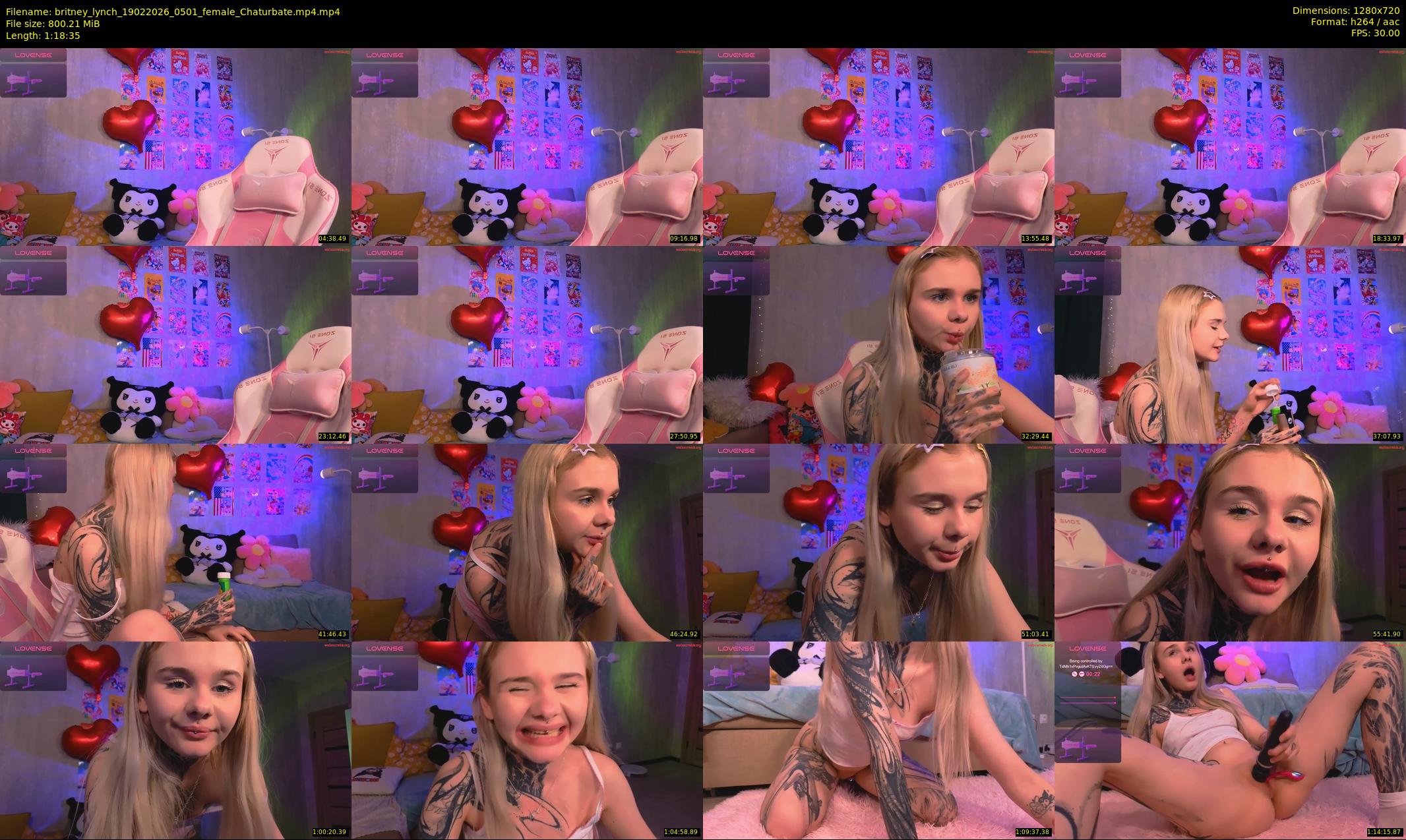 britney_lynch — 79 minute Chaturbate female cam show recording, 720p, Feb 19, 2026
