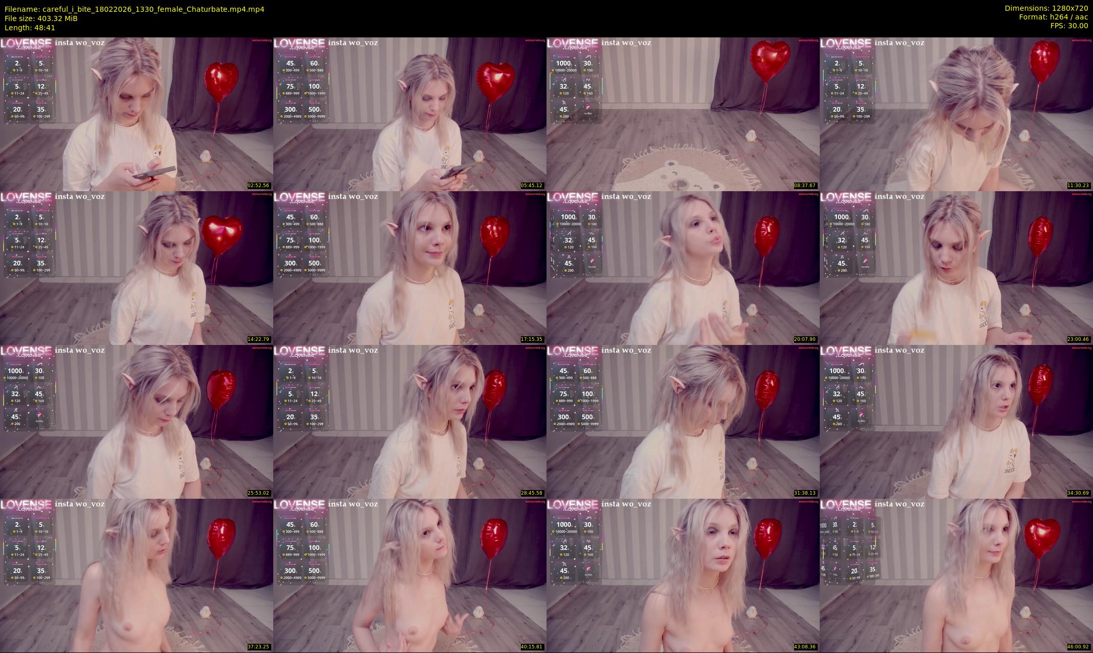 careful_i_bite — 49 minute Chaturbate female cam show recording, 720p, Feb 18, 2026