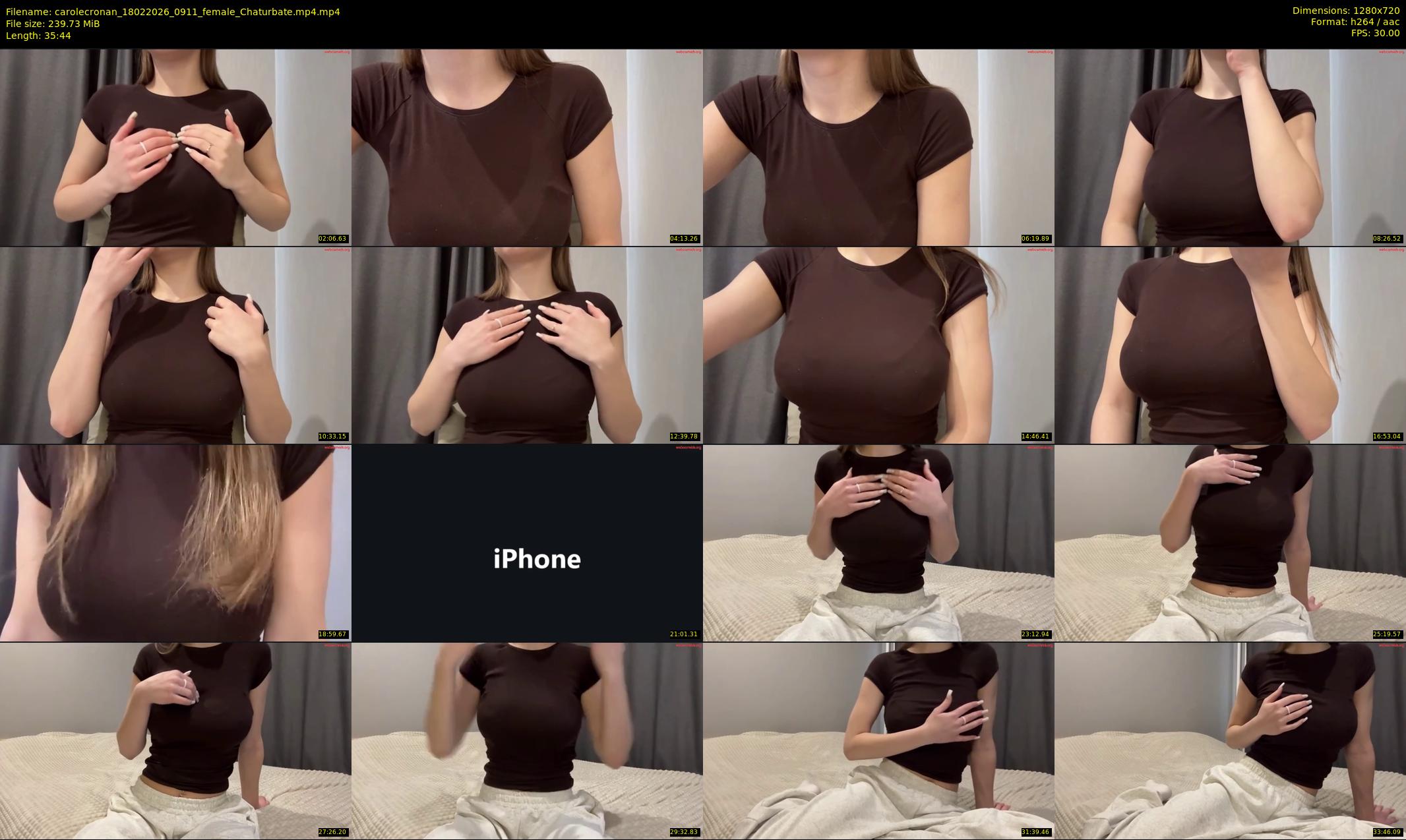 carolecronan — 36 minute Chaturbate female cam show recording, 720p, Feb 18, 2026
