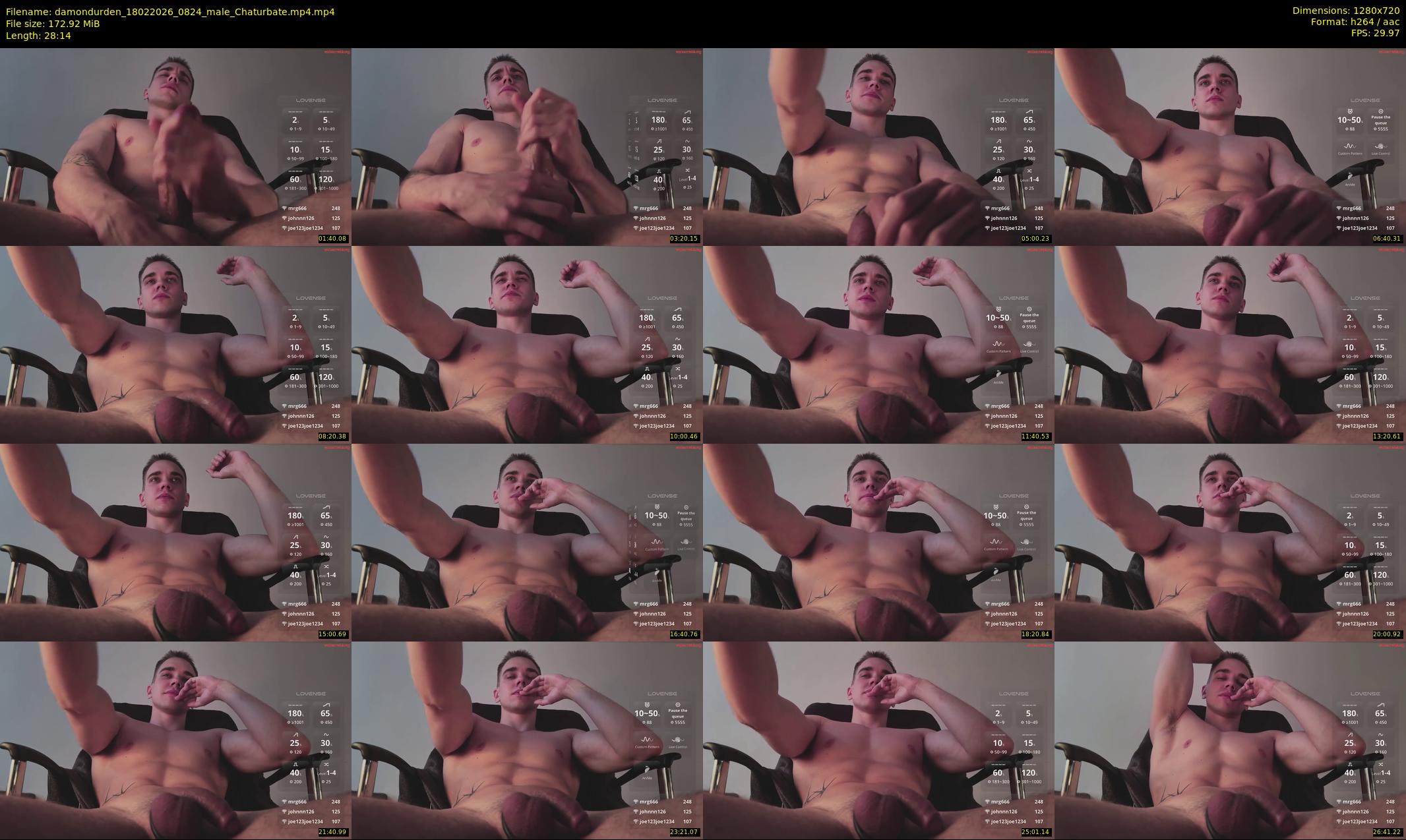 damondurden — 29 minute Chaturbate male cam show recording, 720p, Feb 18, 2026