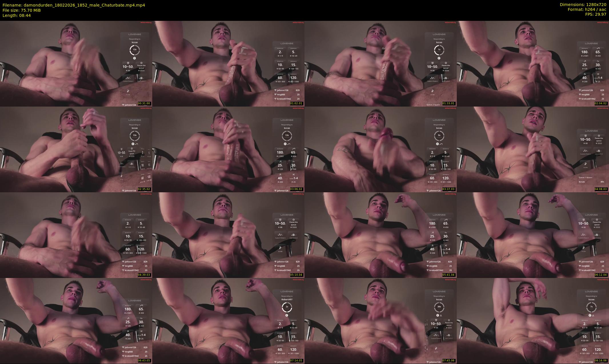 damondurden — 9 minute Chaturbate male cam show recording, 720p, Feb 18, 2026