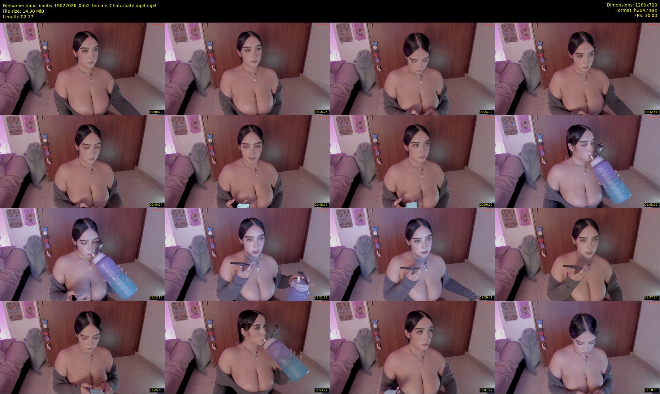 danii_boobs — 3 minute Chaturbate female cam show recording, 720p, Feb 19, 2026