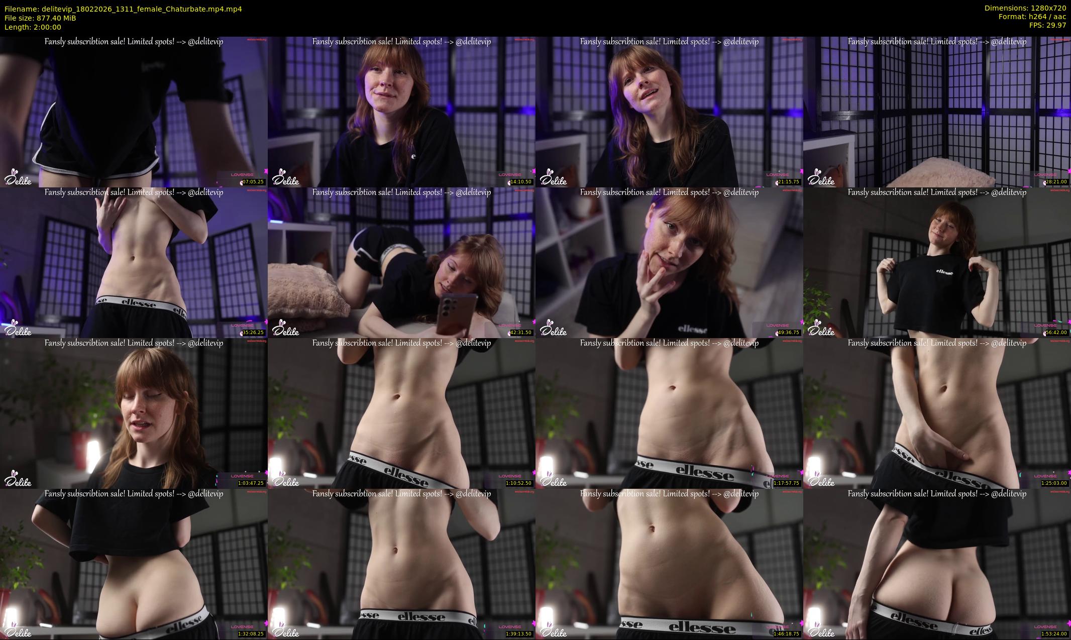 delitevip — 120 minute Chaturbate female cam show recording, 720p, Feb 18, 2026