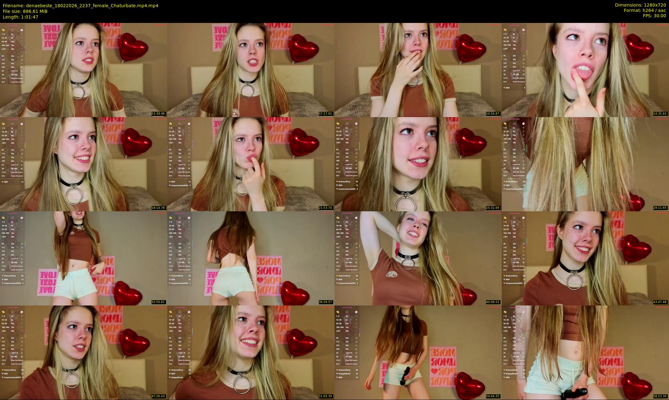 denaebeste — 62 minute Chaturbate female cam show recording, 720p, Feb 18, 2026