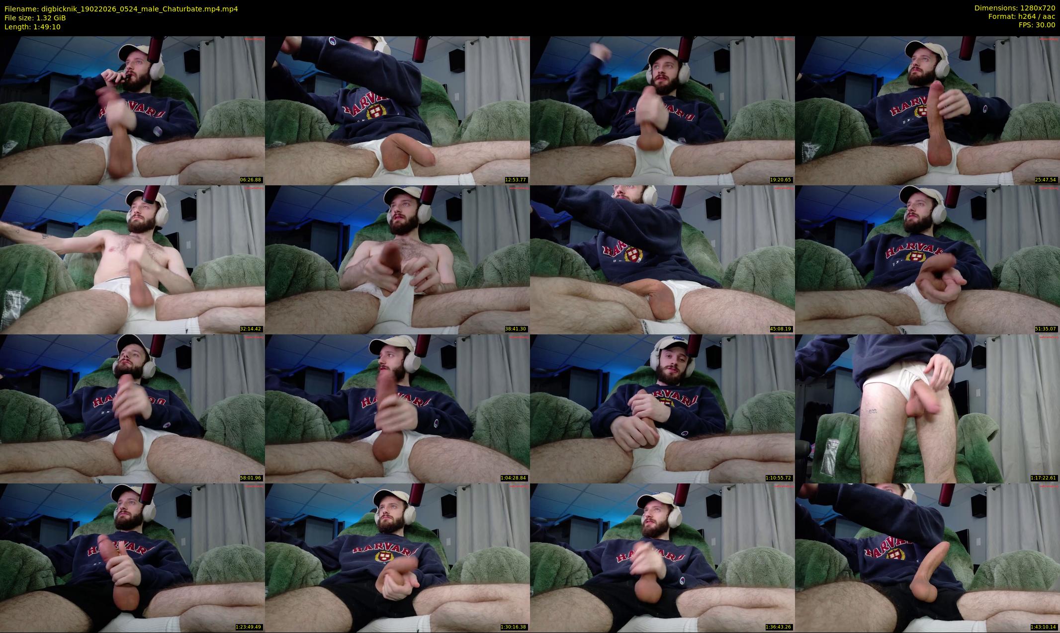 digbicknik — 110 minute Chaturbate male cam show recording, 720p, Feb 19, 2026