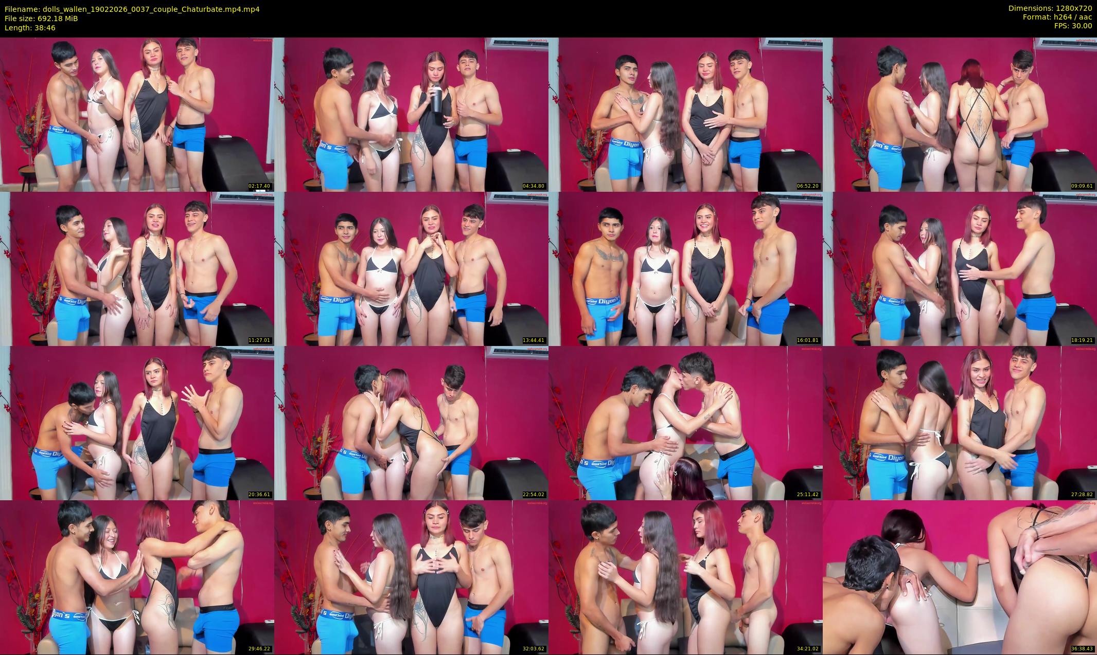 dolls_wallen — 39 minute Chaturbate couple cam show recording, 720p, Feb 19, 2026