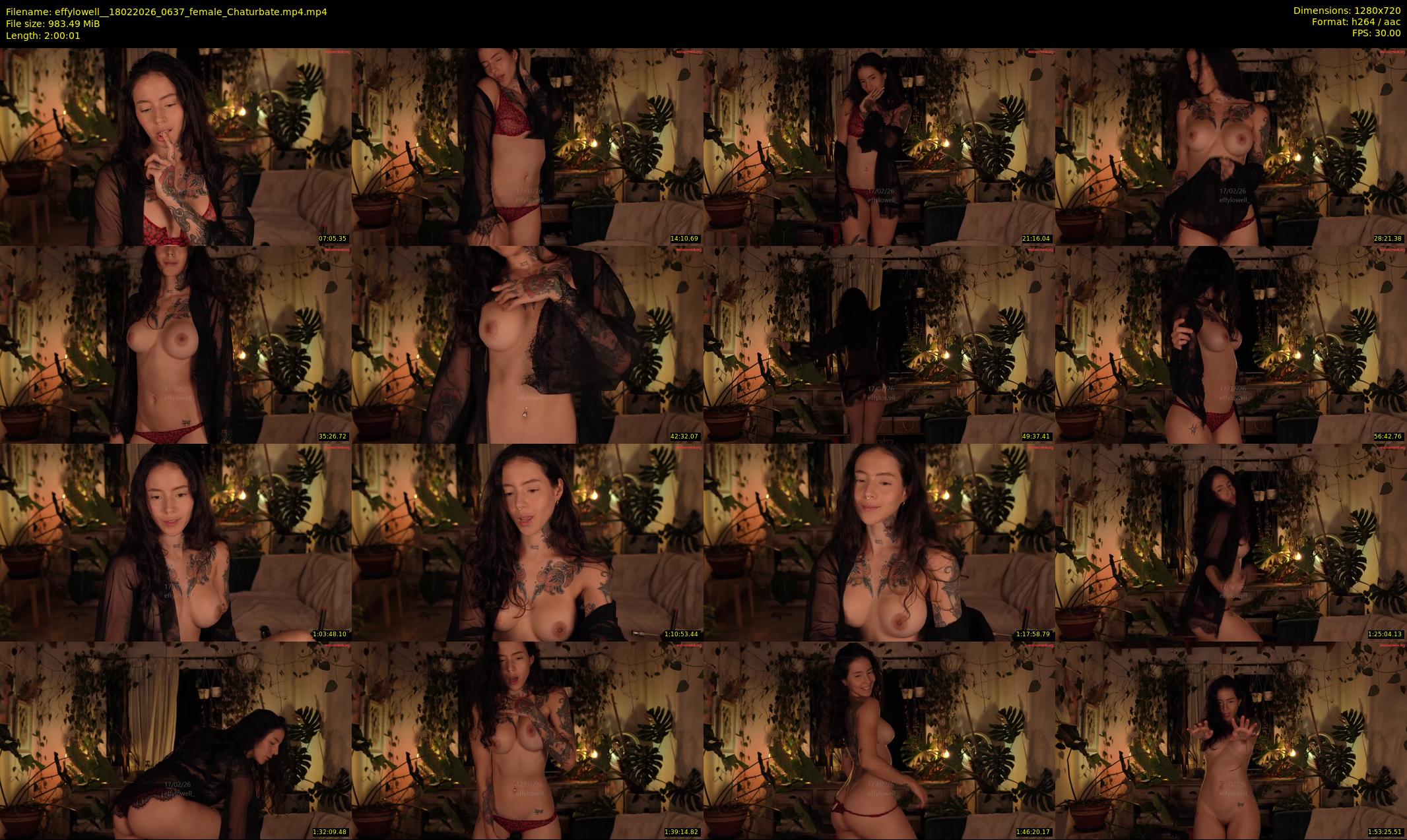 effylowell_ — 121 minute Chaturbate female cam show recording, 720p, Feb 18, 2026