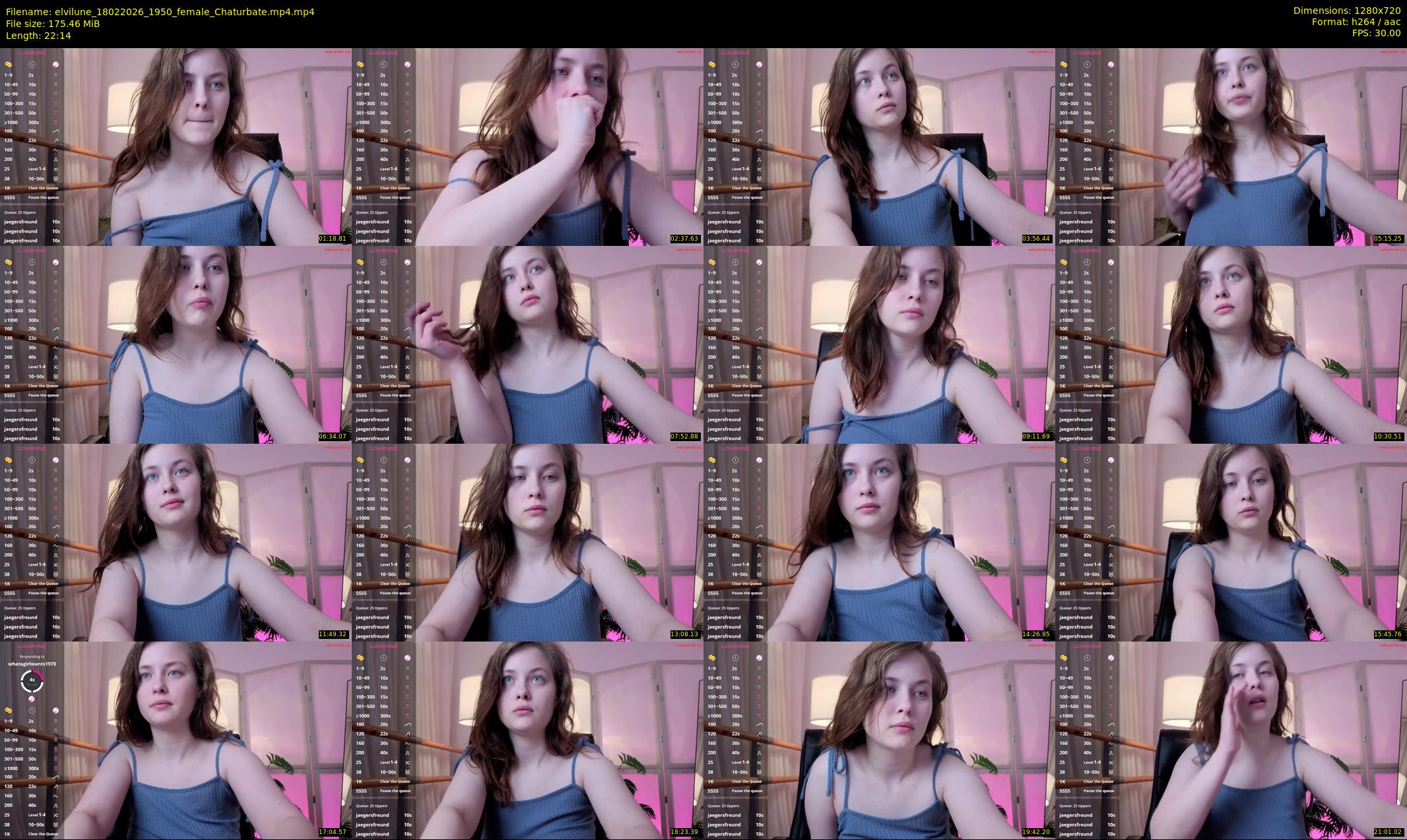 elvilune — 23 minute Chaturbate female cam show recording, 720p, Feb 18, 2026