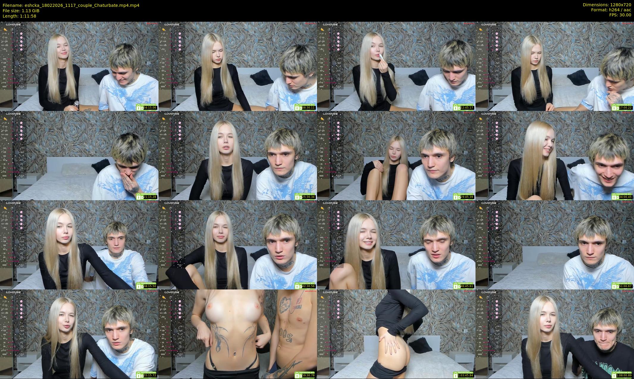 eshcka — 72 minute Chaturbate couple cam show recording, 720p, Feb 18, 2026