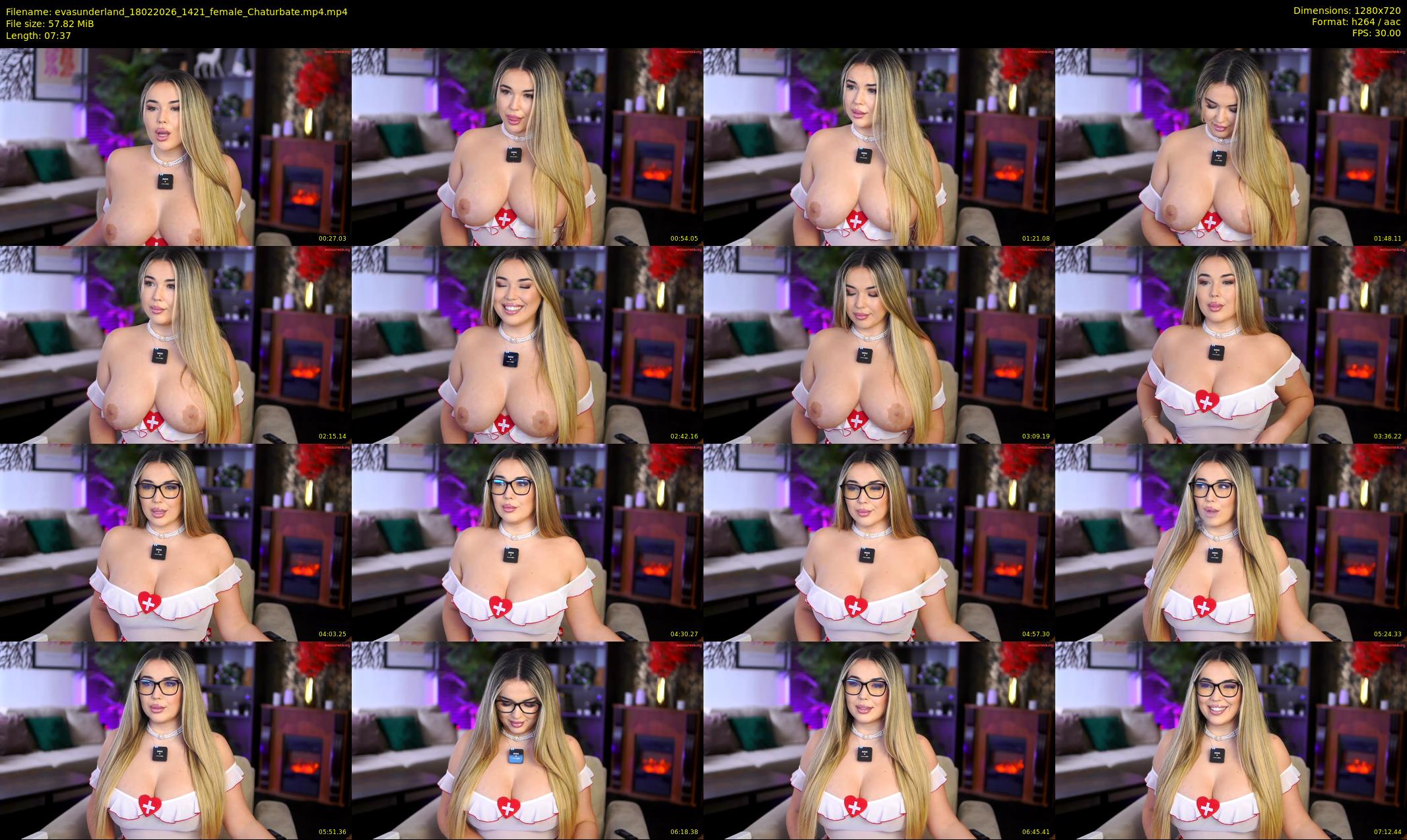 evasunderland — 8 minute Chaturbate female cam show recording, 720p, Feb 18, 2026