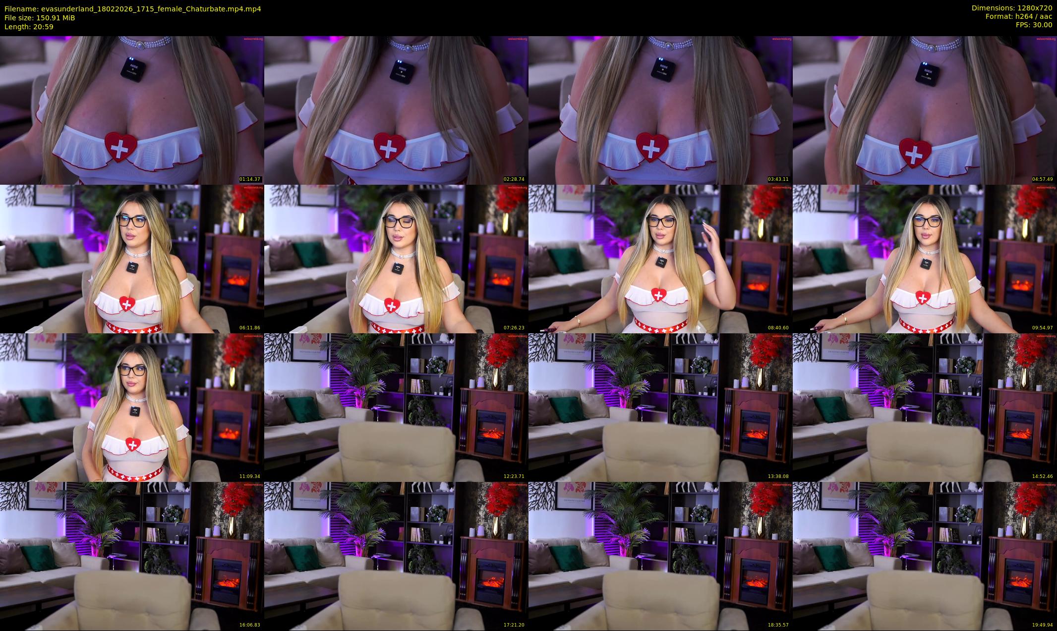 evasunderland — 21 minute Chaturbate female cam show recording, 720p, Feb 18, 2026