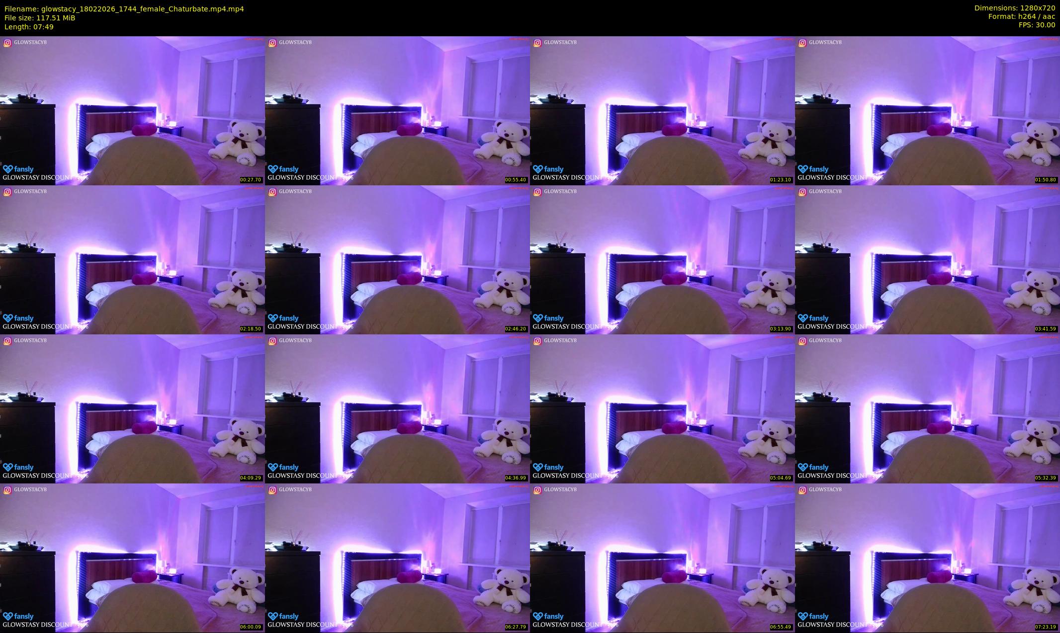 glowstacy — 8 minute Chaturbate female cam show recording, 720p, Feb 18, 2026