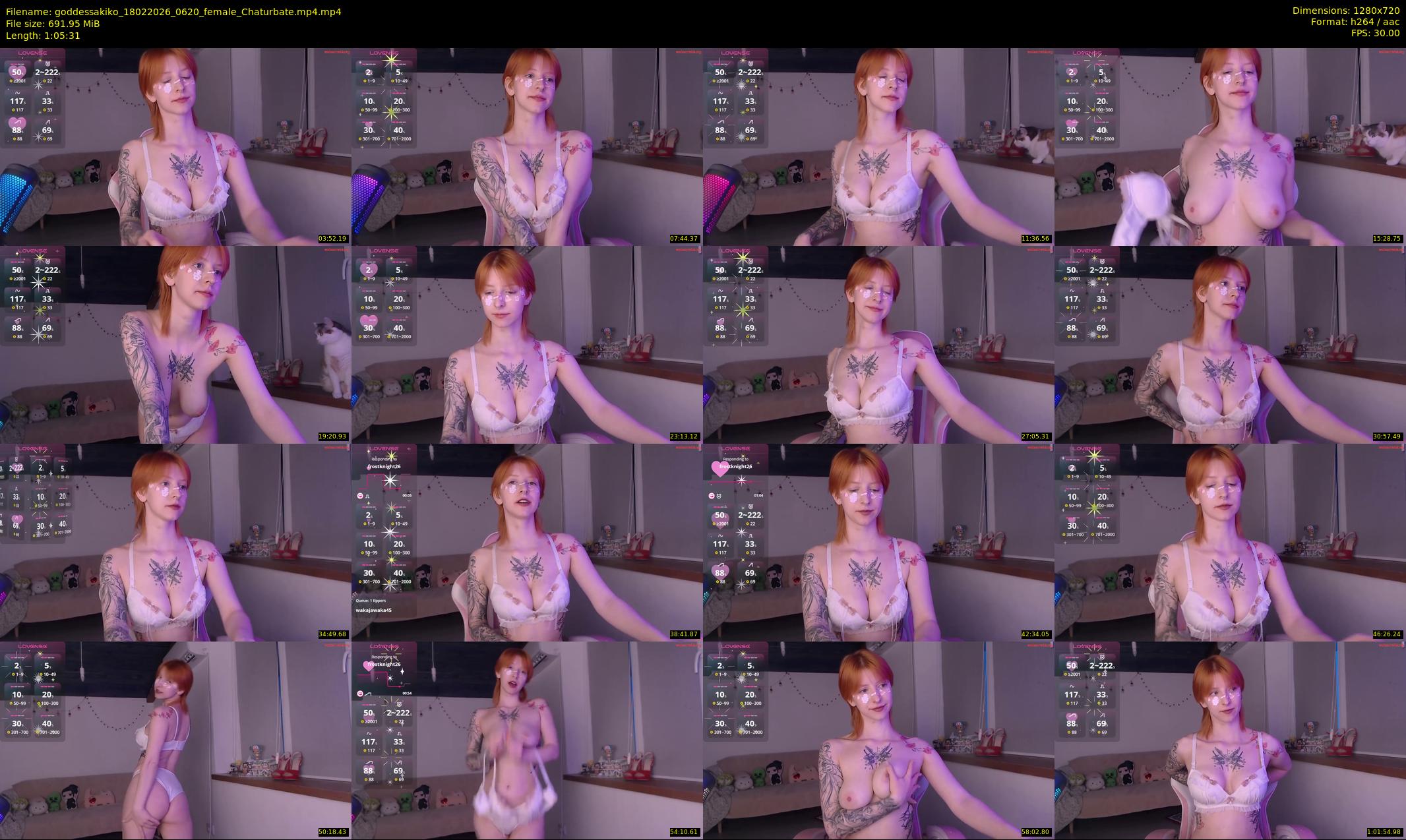 goddessakiko — 66 minute Chaturbate female cam show recording, 720p, Feb 18, 2026