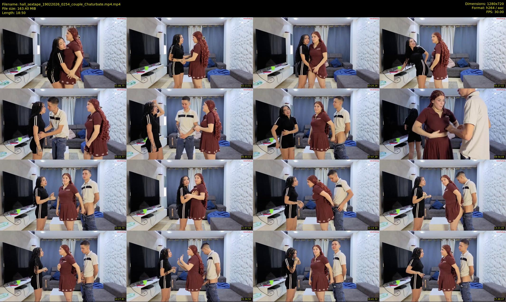 hall_sextape — 19 minute Chaturbate couple cam show recording, 720p, Feb 19, 2026