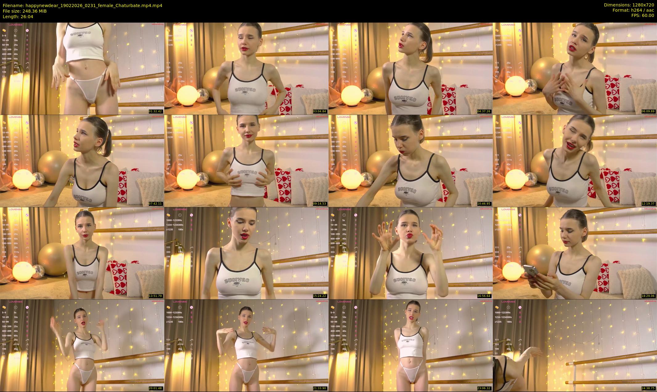 happynewdear — 27 minute Chaturbate female cam show recording, 720p, Feb 19, 2026