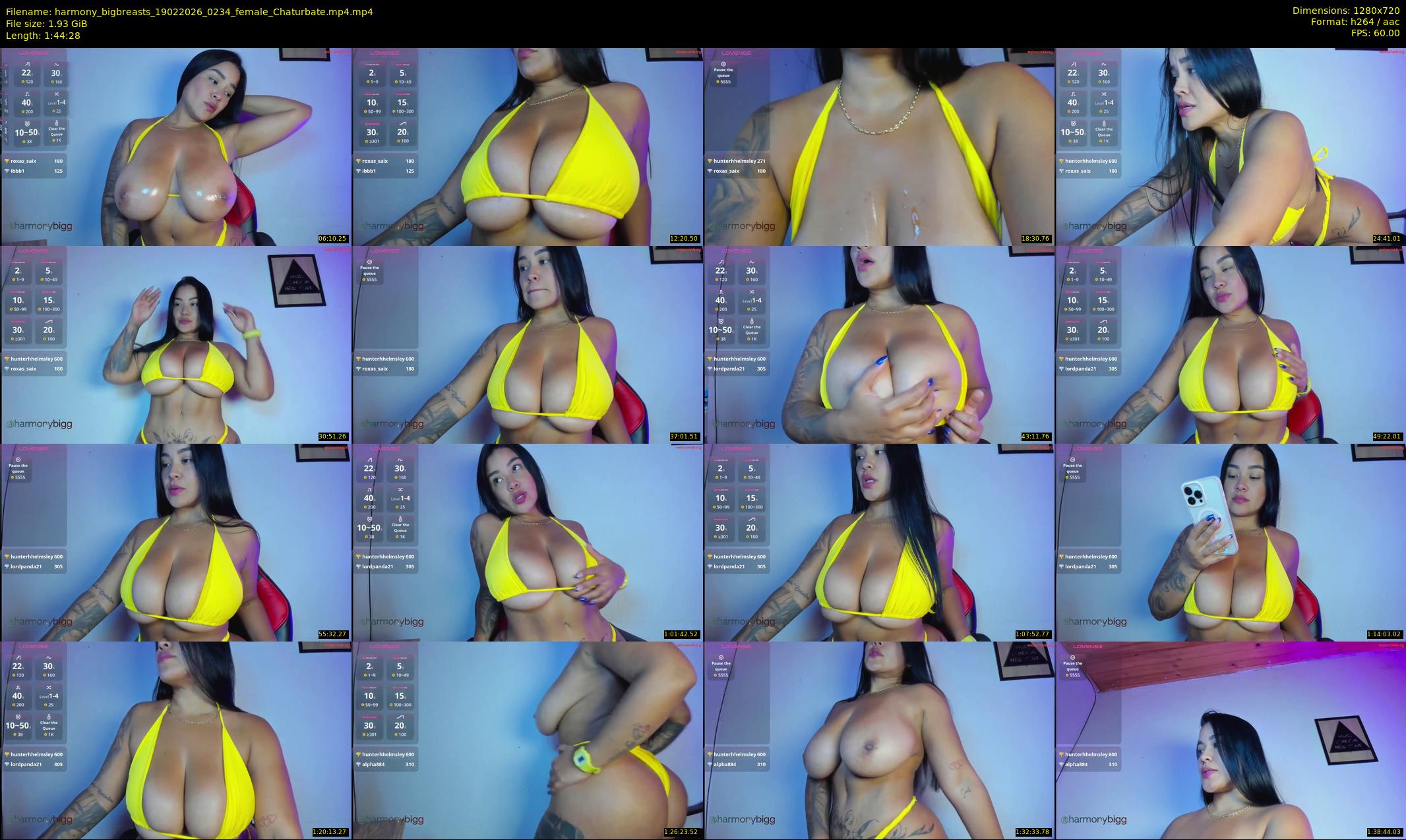 harmony_bigbreasts — 105 minute Chaturbate female cam show recording, 720p, Feb 19, 2026