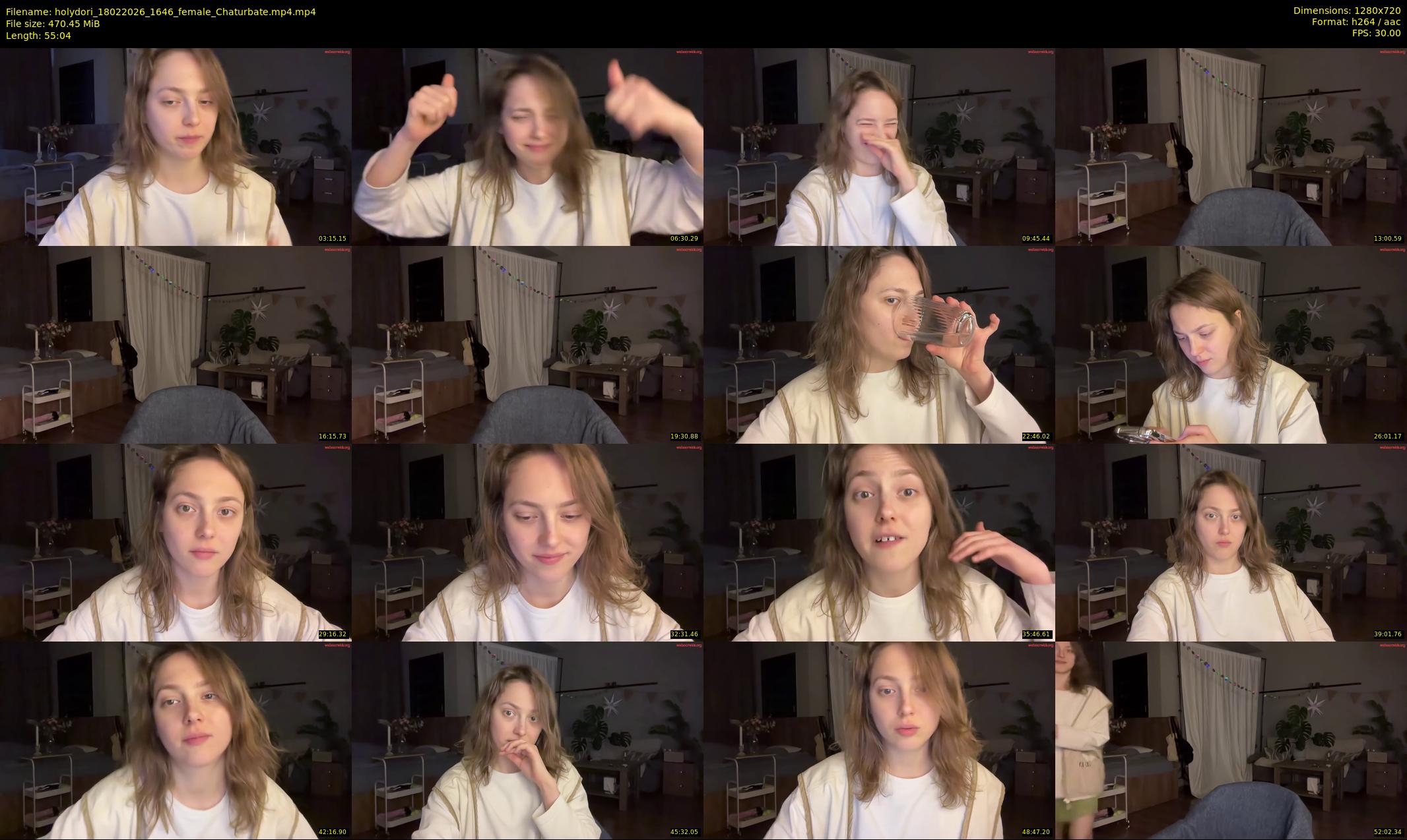 holydori — 56 minute Chaturbate female cam show recording, 720p, Feb 18, 2026