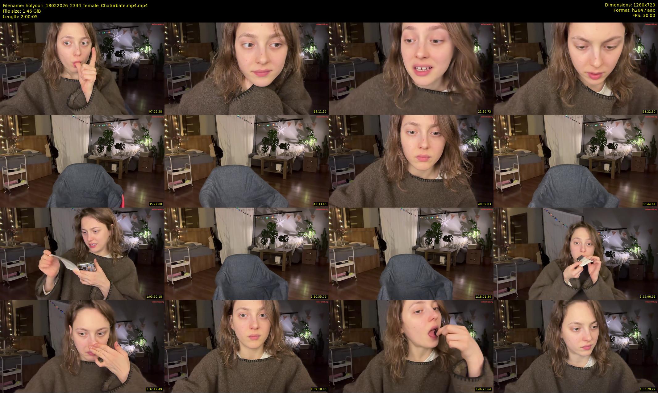 holydori — 121 minute Chaturbate female cam show recording, 720p, Feb 18, 2026