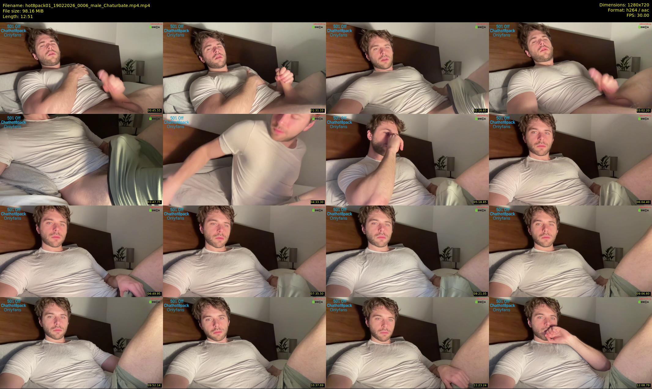 hot8pack01 — 13 minute Chaturbate male cam show recording, 720p, Feb 19, 2026