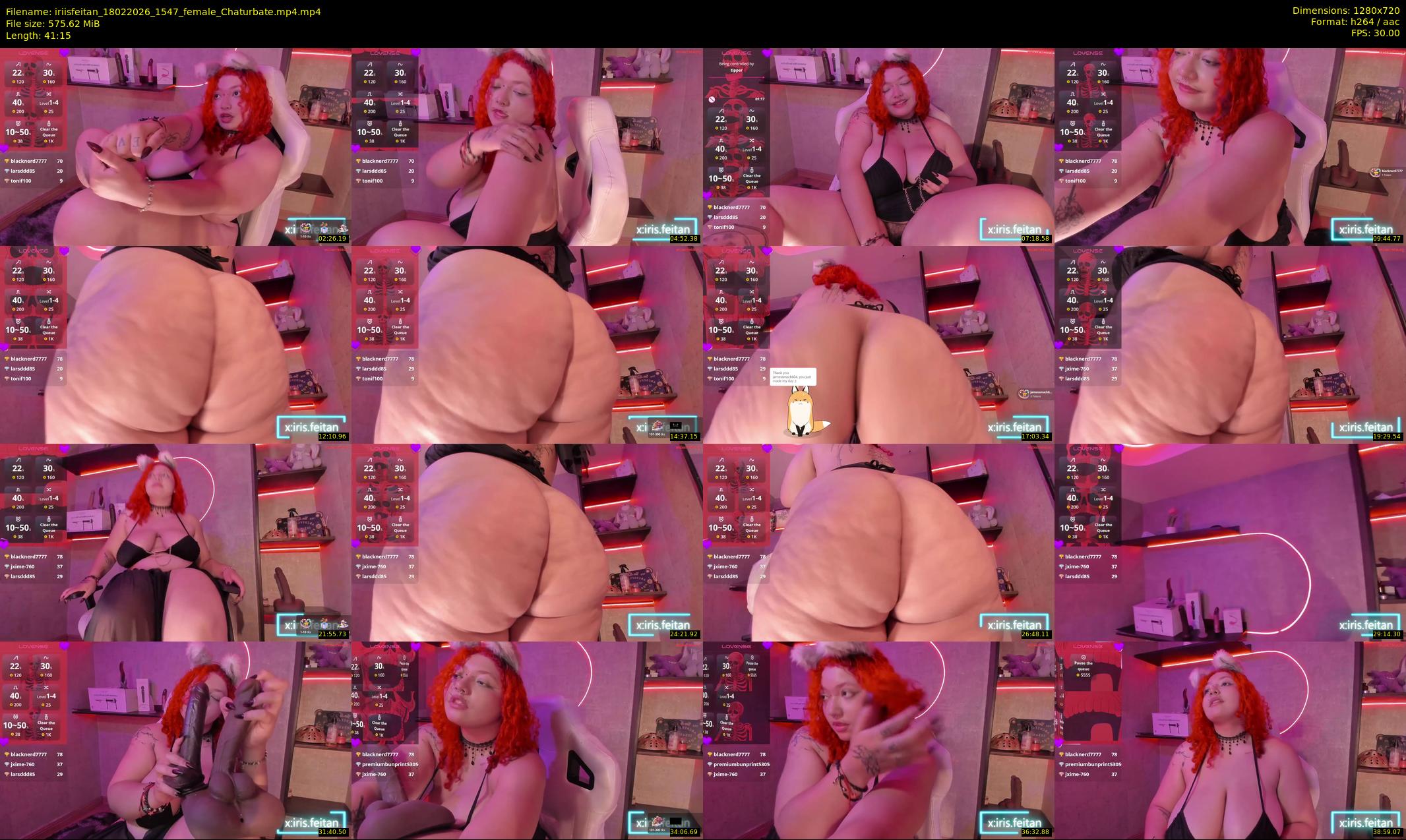 iriisfeitan — 42 minute Chaturbate female cam show recording, 720p, Feb 18, 2026