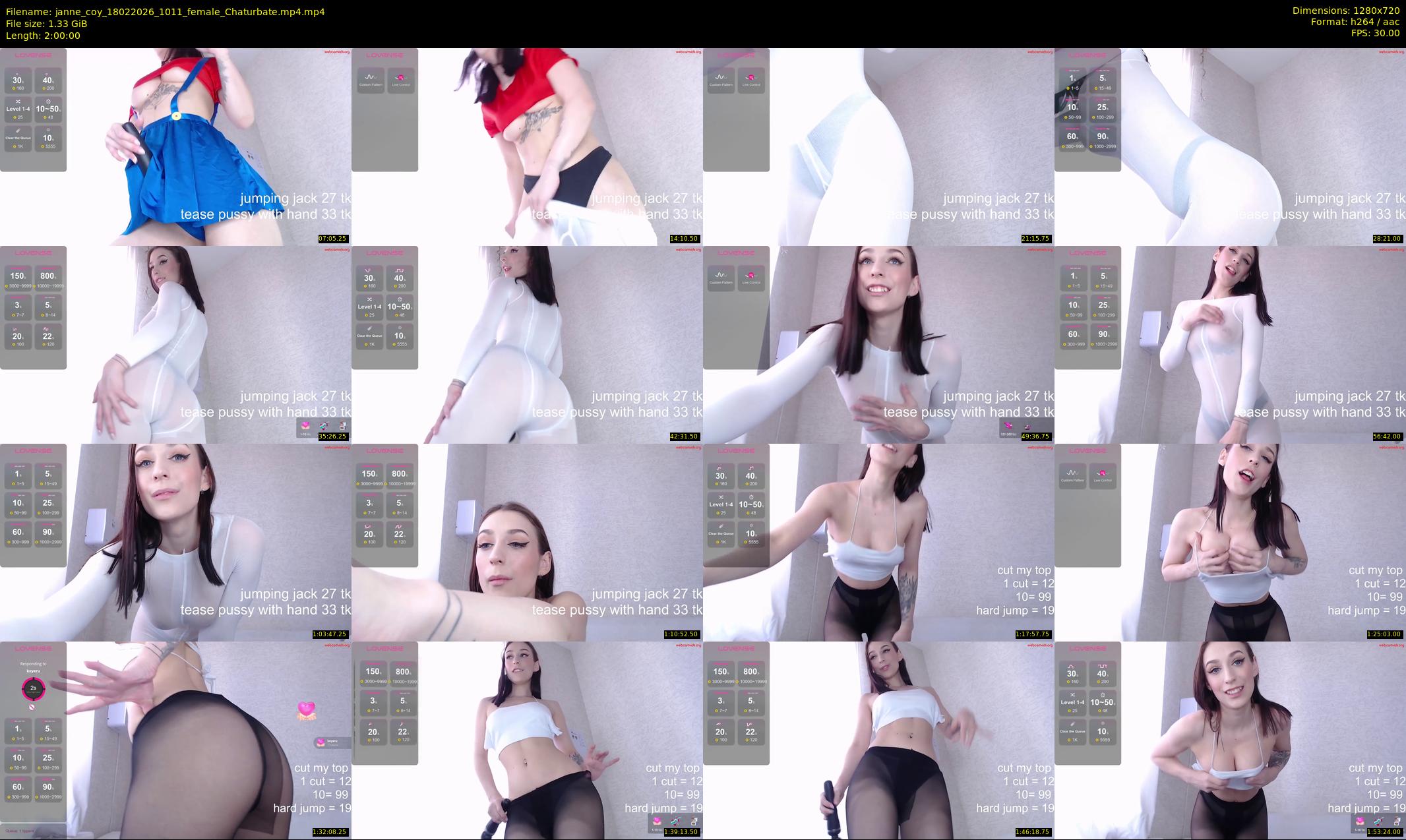 janne_coy — 120 minute Chaturbate female cam show recording, 720p, Feb 18, 2026