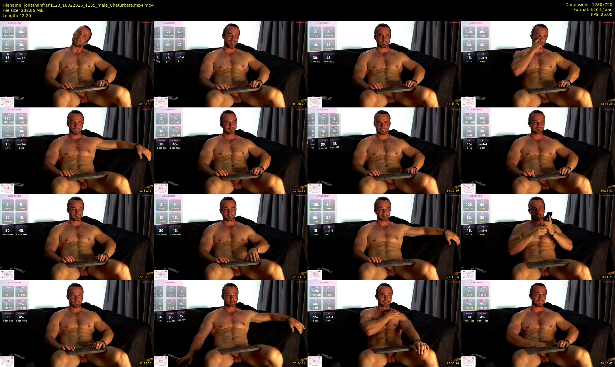 jonathanfranz123 — 43 minute Chaturbate male cam show recording, 720p, Feb 18, 2026